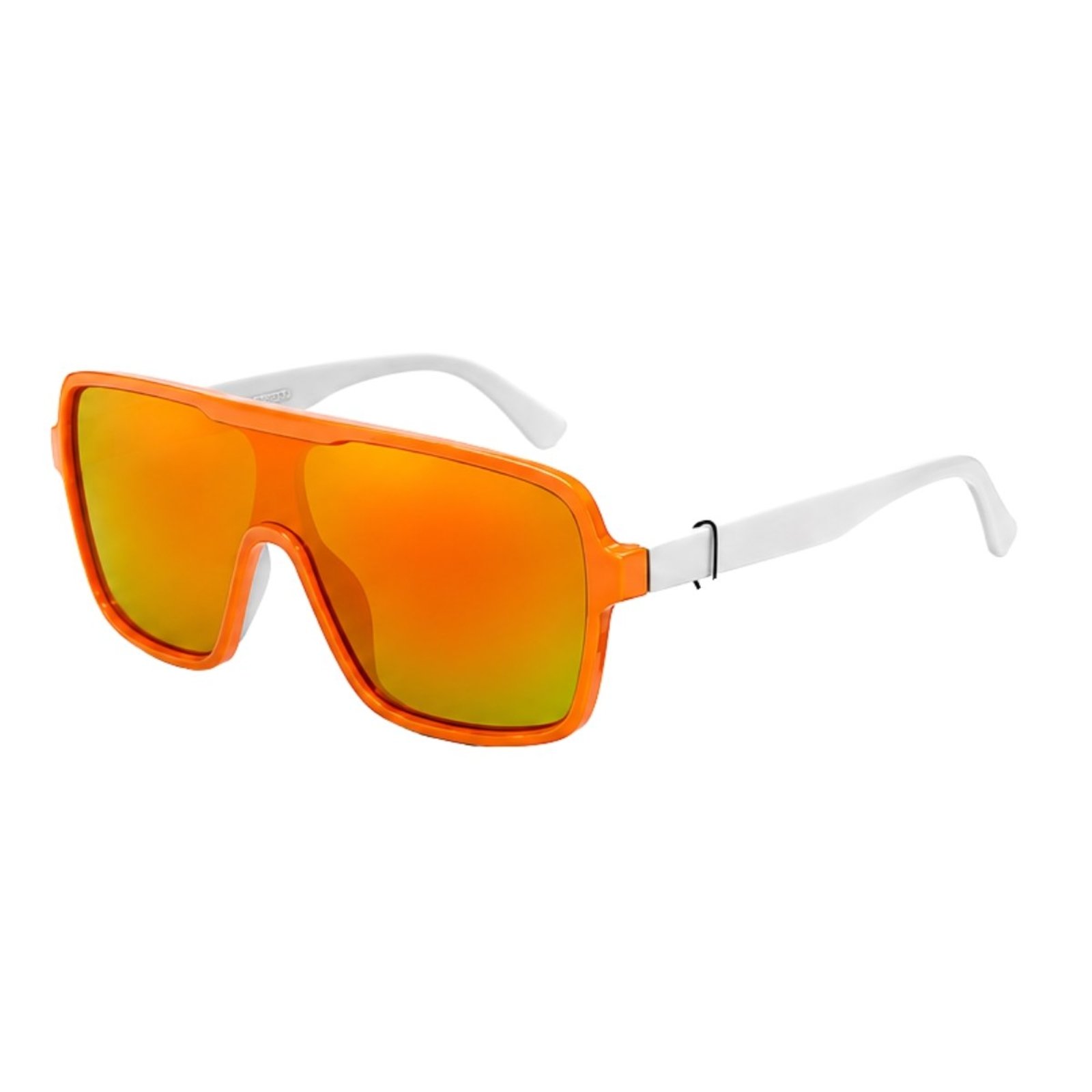 Óculos De Sol Máscara Grande Unissex Esportivo UV400 Fashion Branco