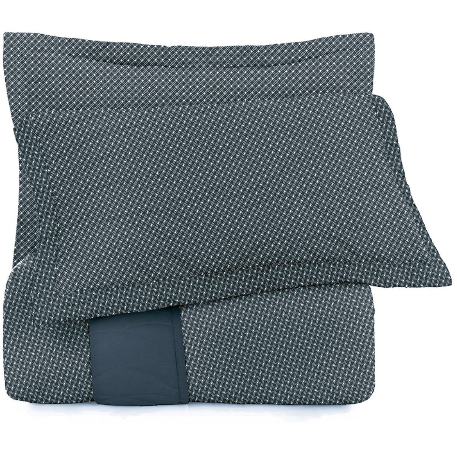 Kit Colcha Casal Acetinado Altenburg Slim Azul Marinho