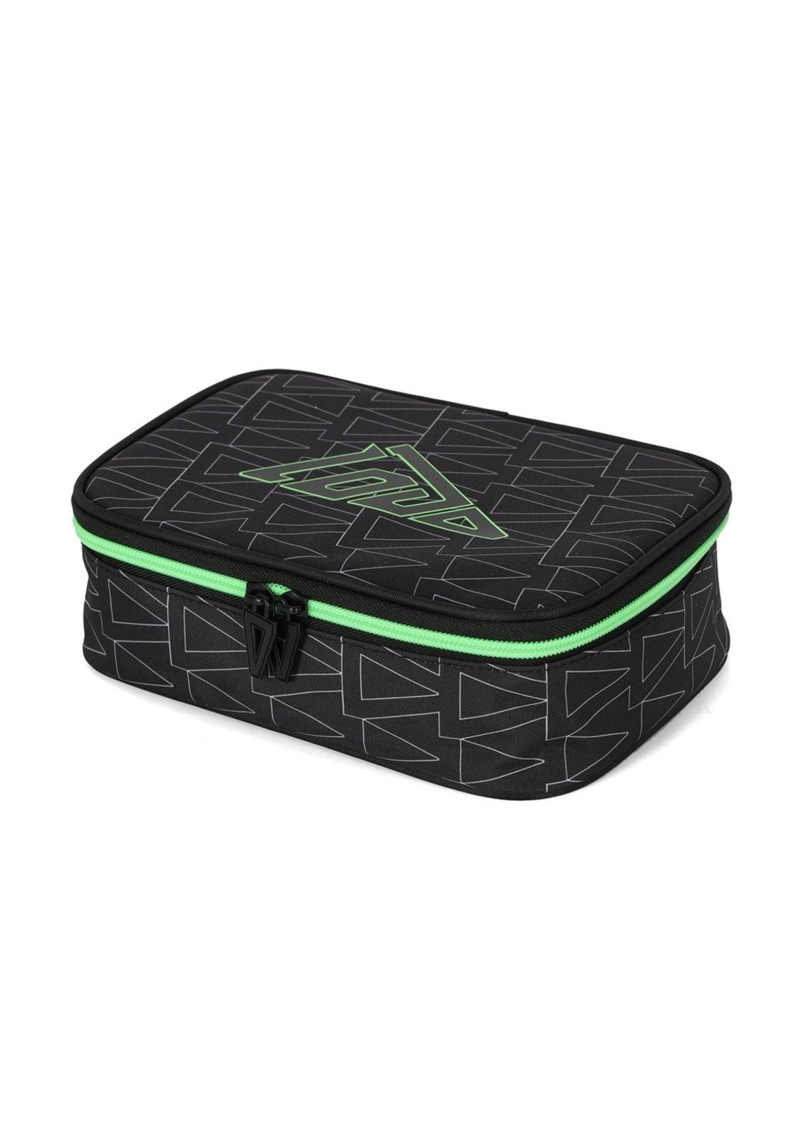 Vista 3 Infantil - Estojo Box Juvenil Médio 100 pens Loud Green Preto Luxcel preto green Luxcel preto green