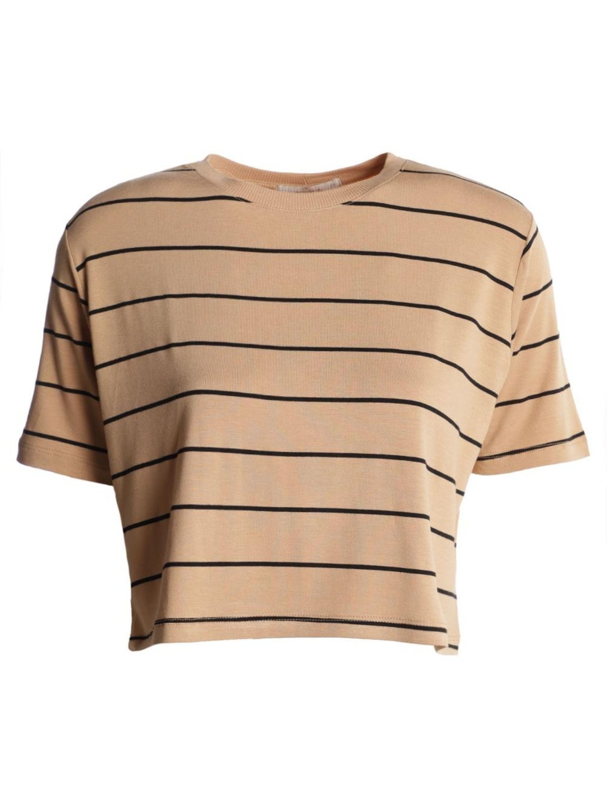 Vista 2 Blusa Cropped Listrada Autentique Feminina CAQUI/CAQUI/PRETO laranja caqui Autentique laranja caqui