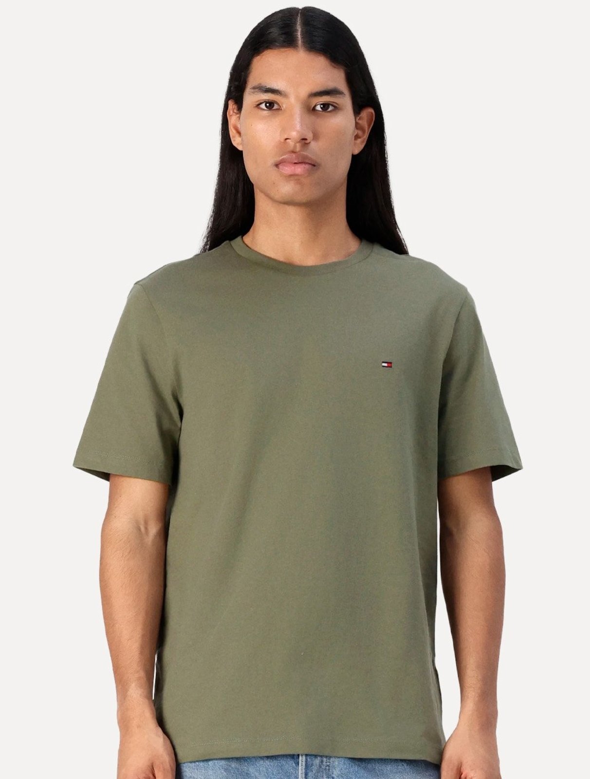 Camiseta Tommy Hilfiger Masculina Essential Cotton Verde Alga