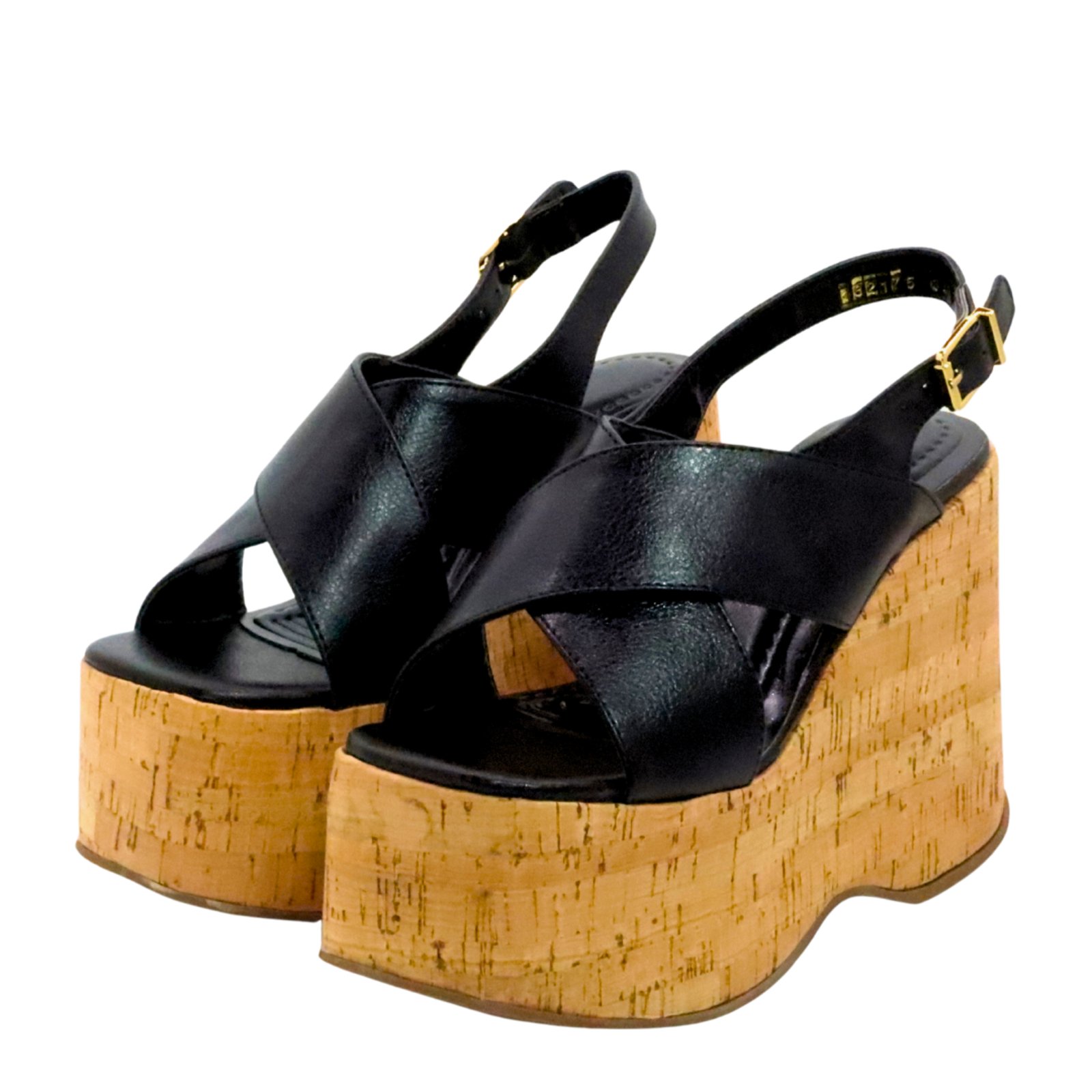 Sandália Feminino Anabela Plataforma 182175 Floter Preto Hannah Footwear