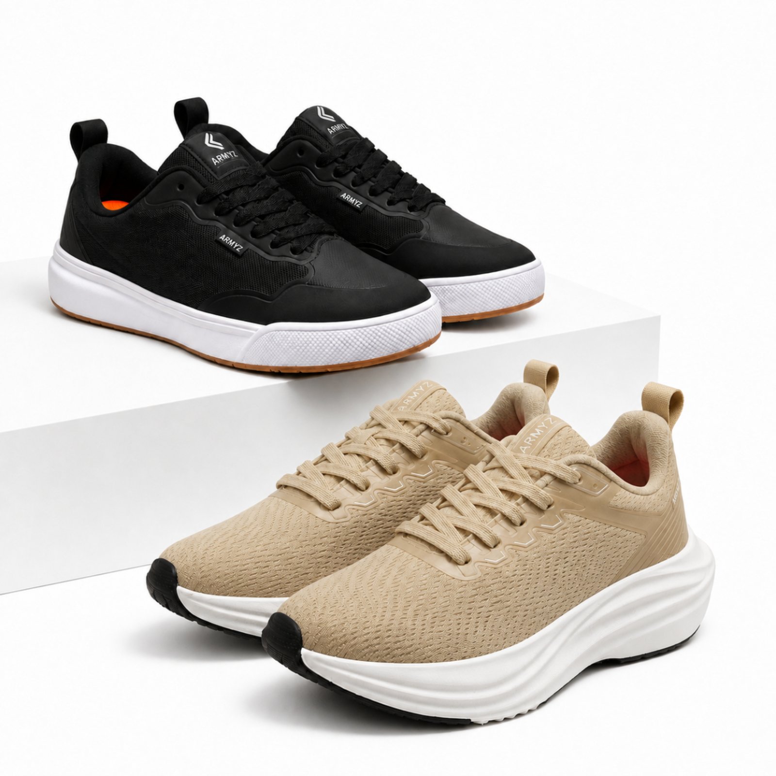 Kit 2 Pares Tênis Casual Feminino Masculino Leve e Tênis Esportivo Respirável Confortavel Macio