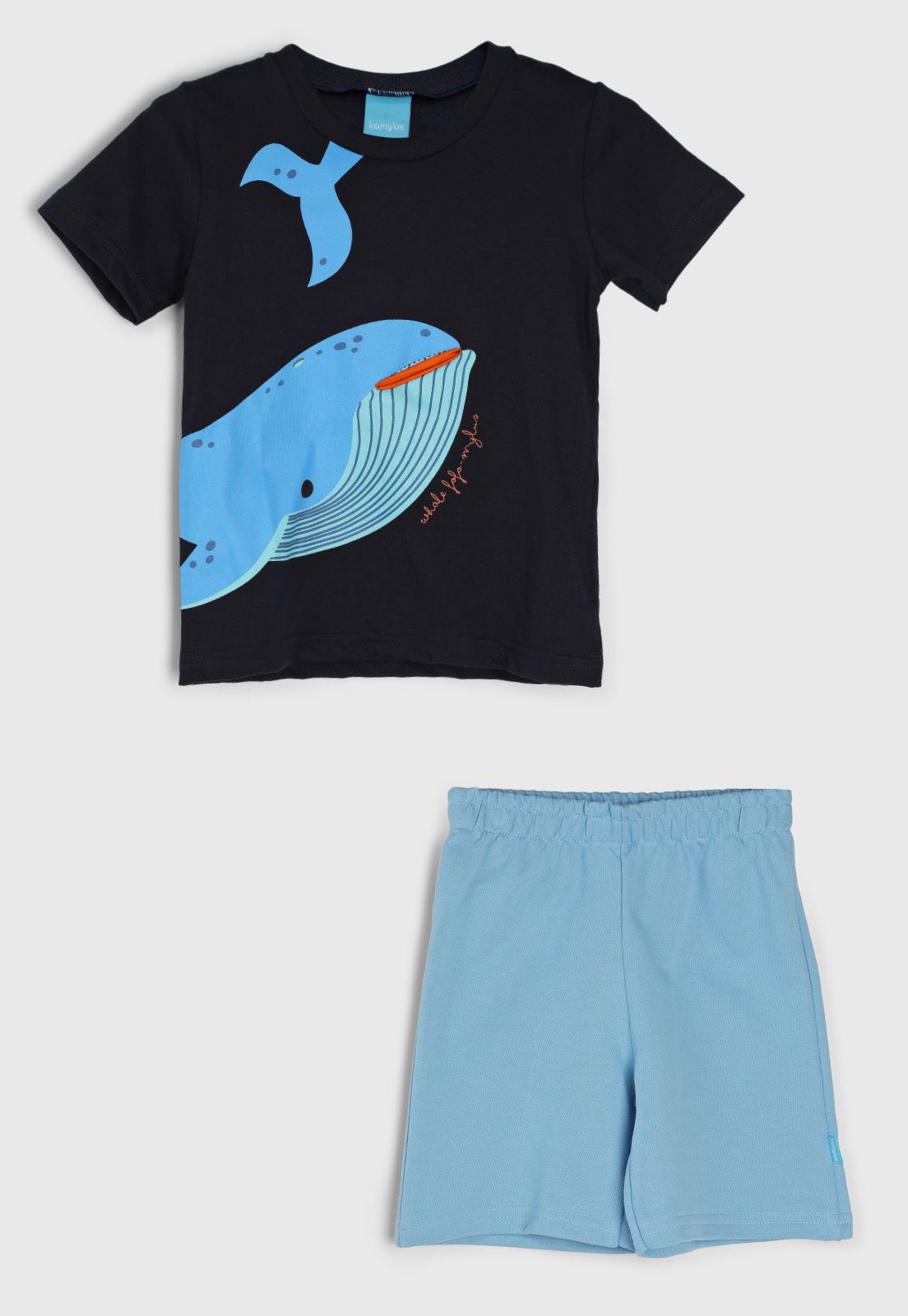 Conjunto Curto Kamylus Baleia Azul