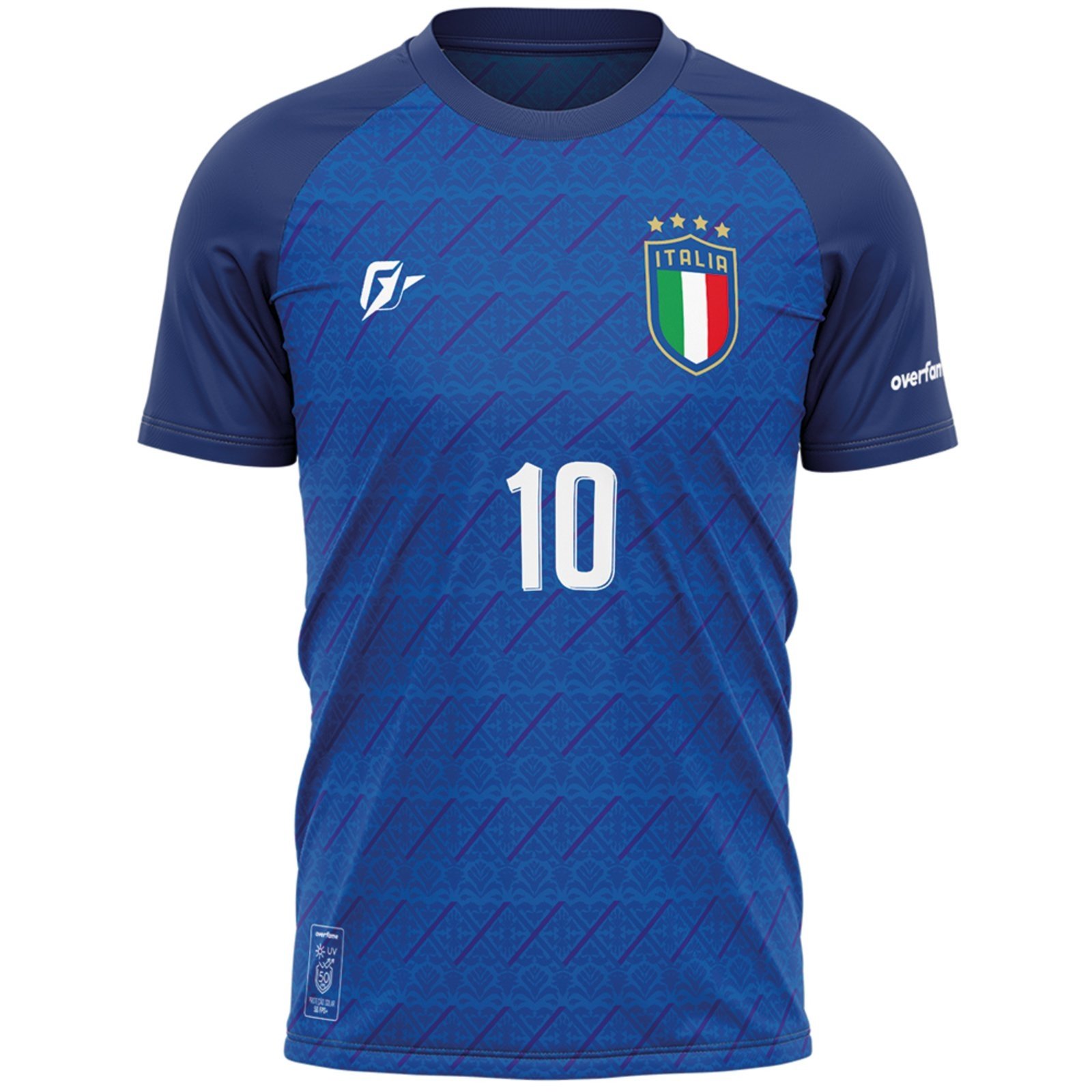 Camiseta Filtro UV Itália Copa Torcedor Retrô Azzurra