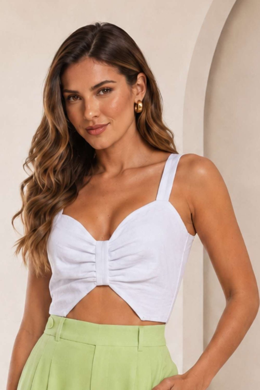 Regata Vanibele Cropped Branco