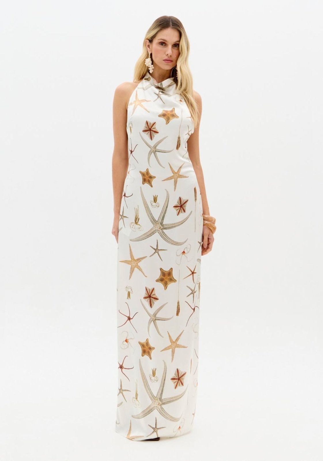 Vestido Super Midi Gola Degagê Lança Perfume