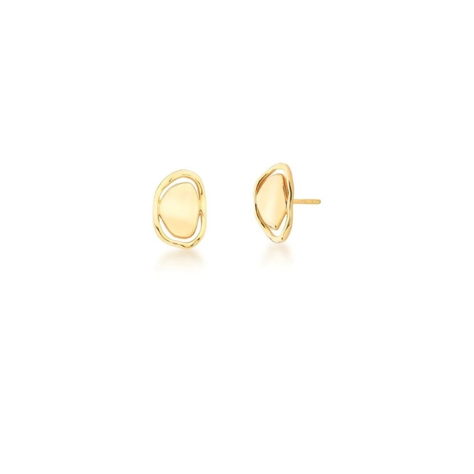 Infantil - Brinco Orgânico Pequeno Semijoia Banhada a Ouro 18k Ania Store