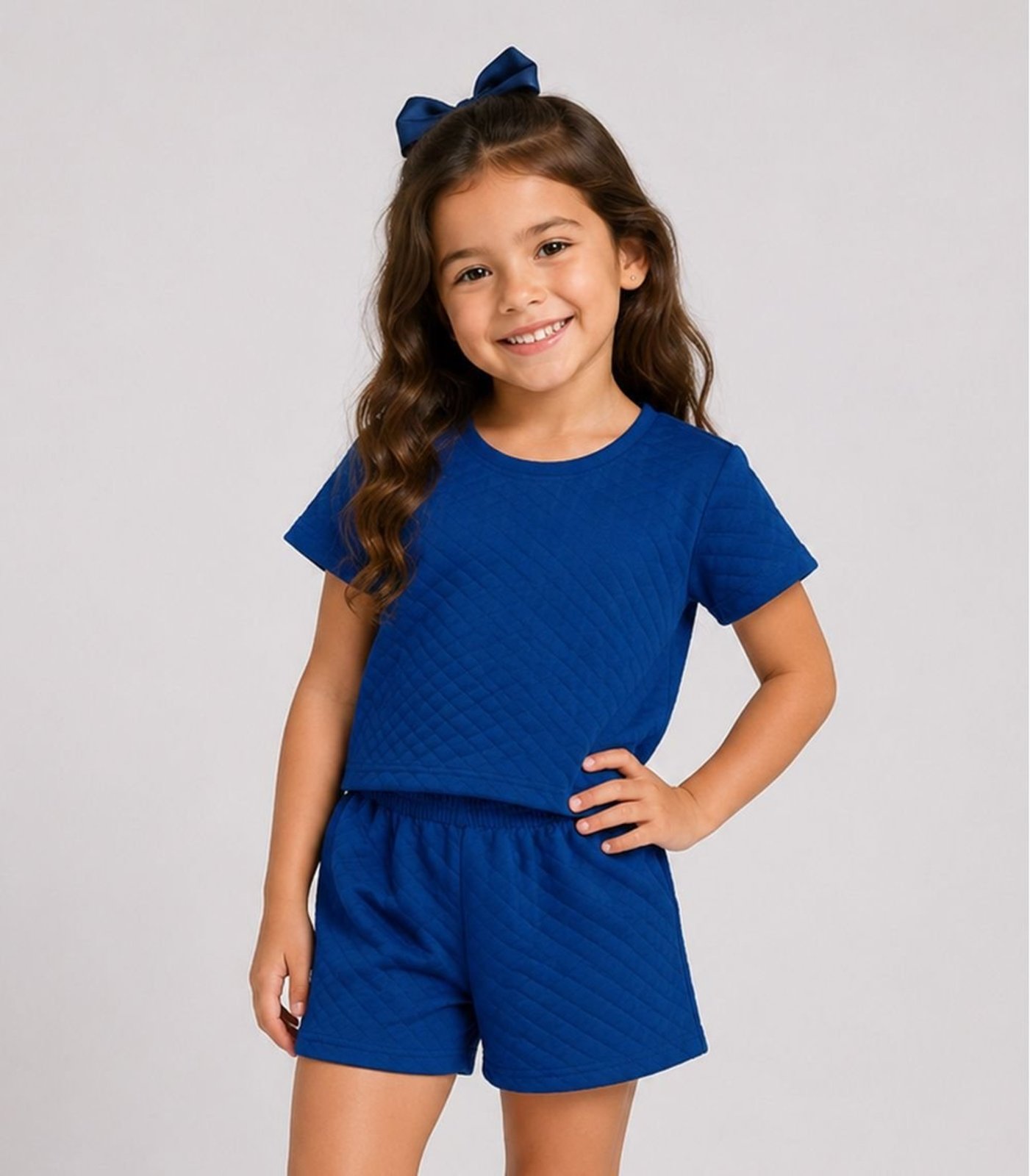 Infantil - Conjunto Feminino Blusa e Short Select Azul