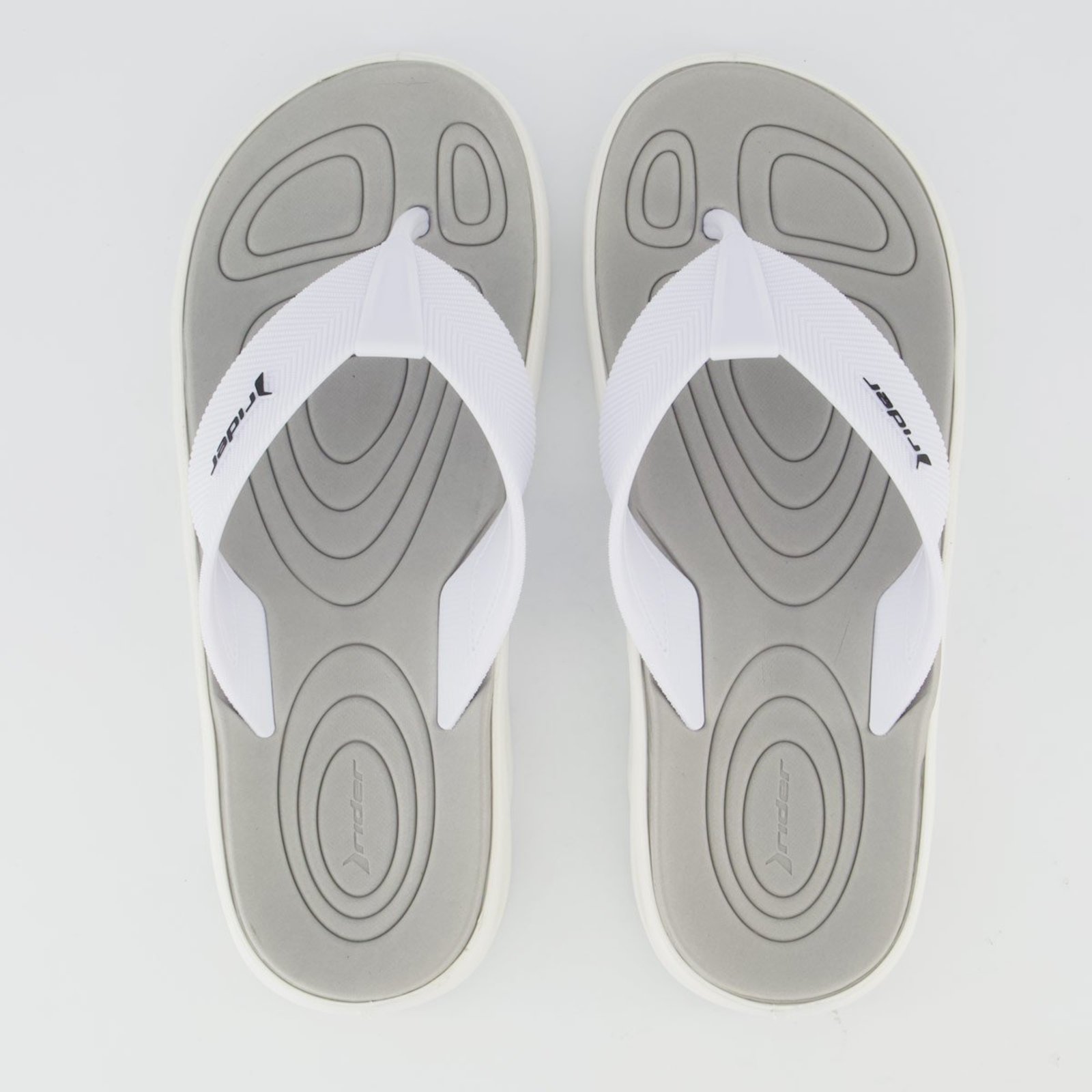 Chinelo Rider R Power Low Cinza e Branco