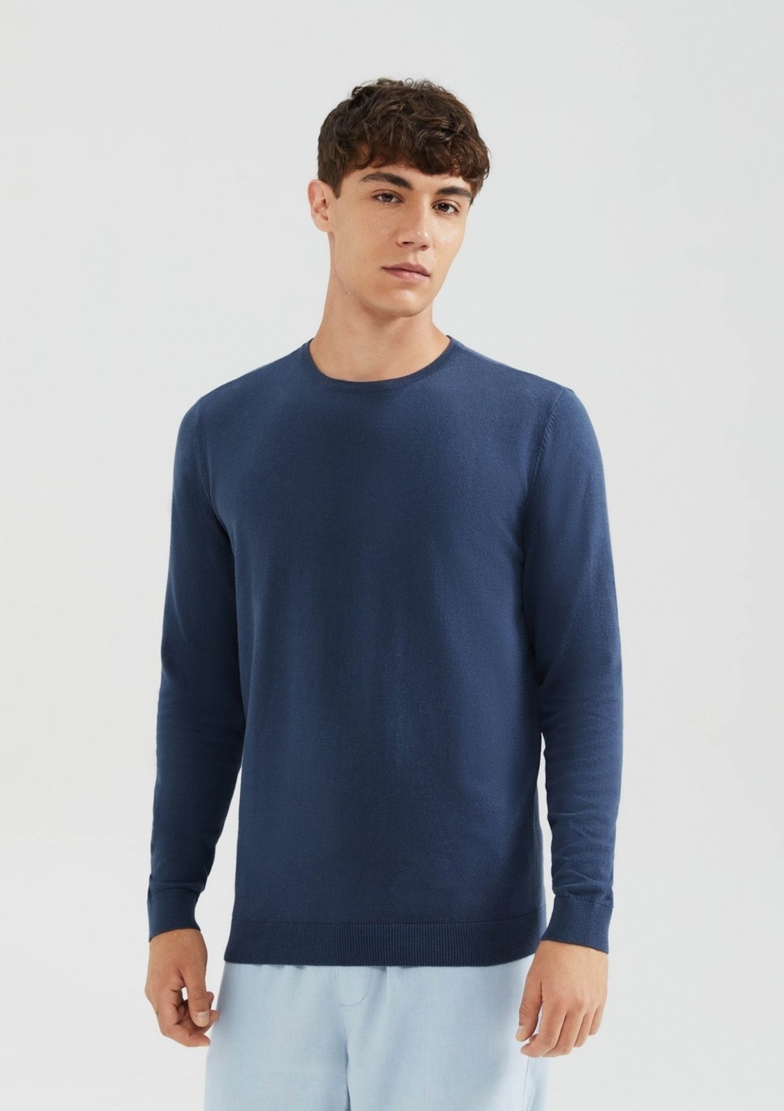 Blusão Básico Masculino Regular Em Tricô