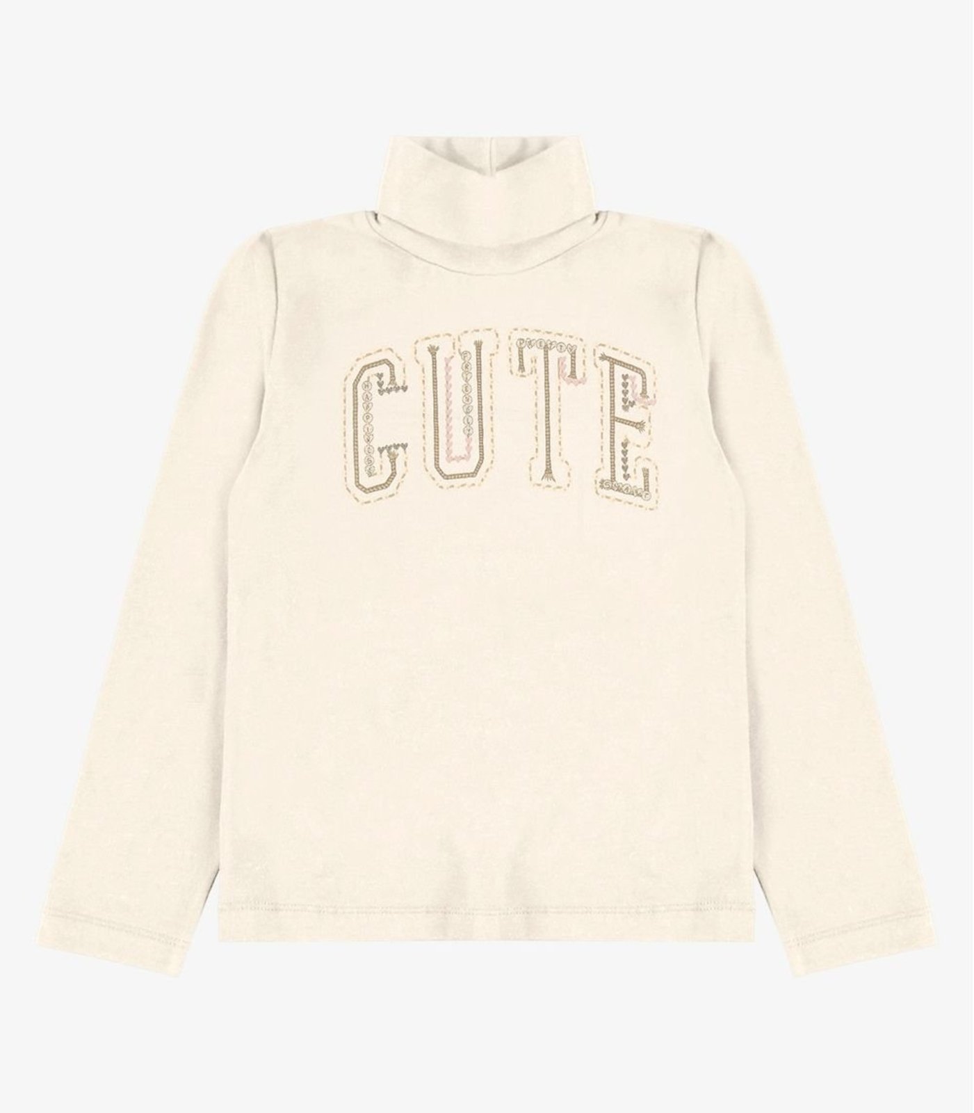Infantil - Blusa Manga Longa em Cotton Rovi Bege