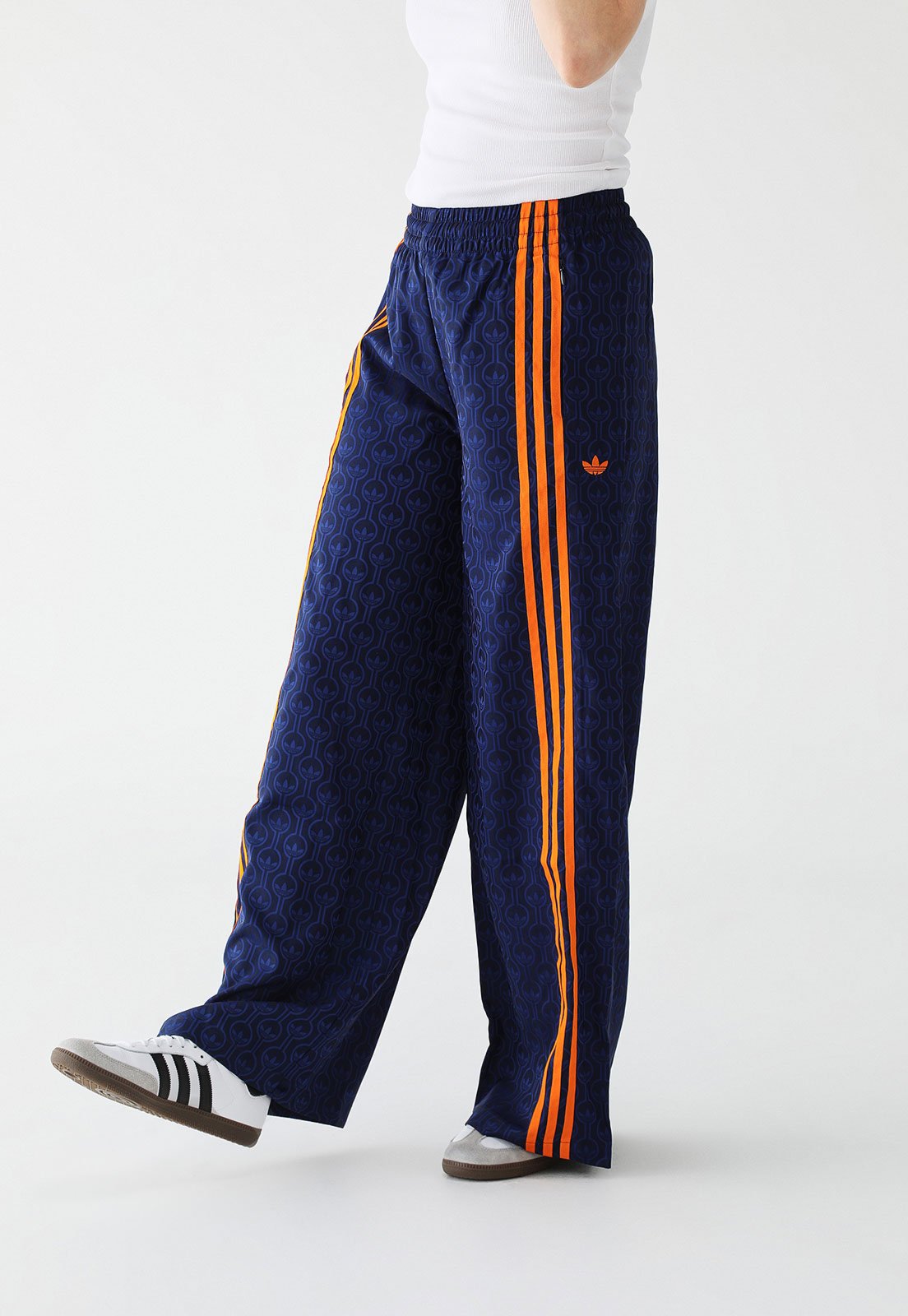 Calça adidas Originals Wide Leg Pyjama Azul