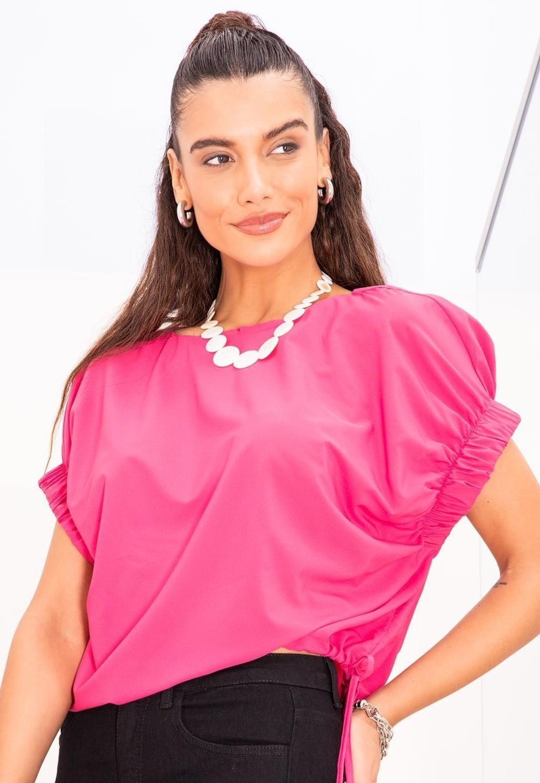 Blusa Em Crepe Plano Quintess