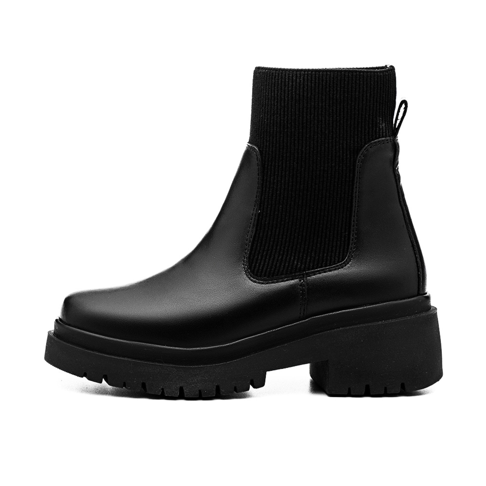 Coturno Feminino Cibele Couro Preto