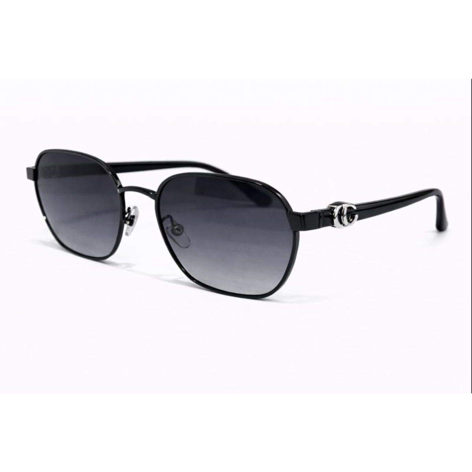 Óculos de Sol Feminino Elegante Com Detalhe Premium na Haste Preto