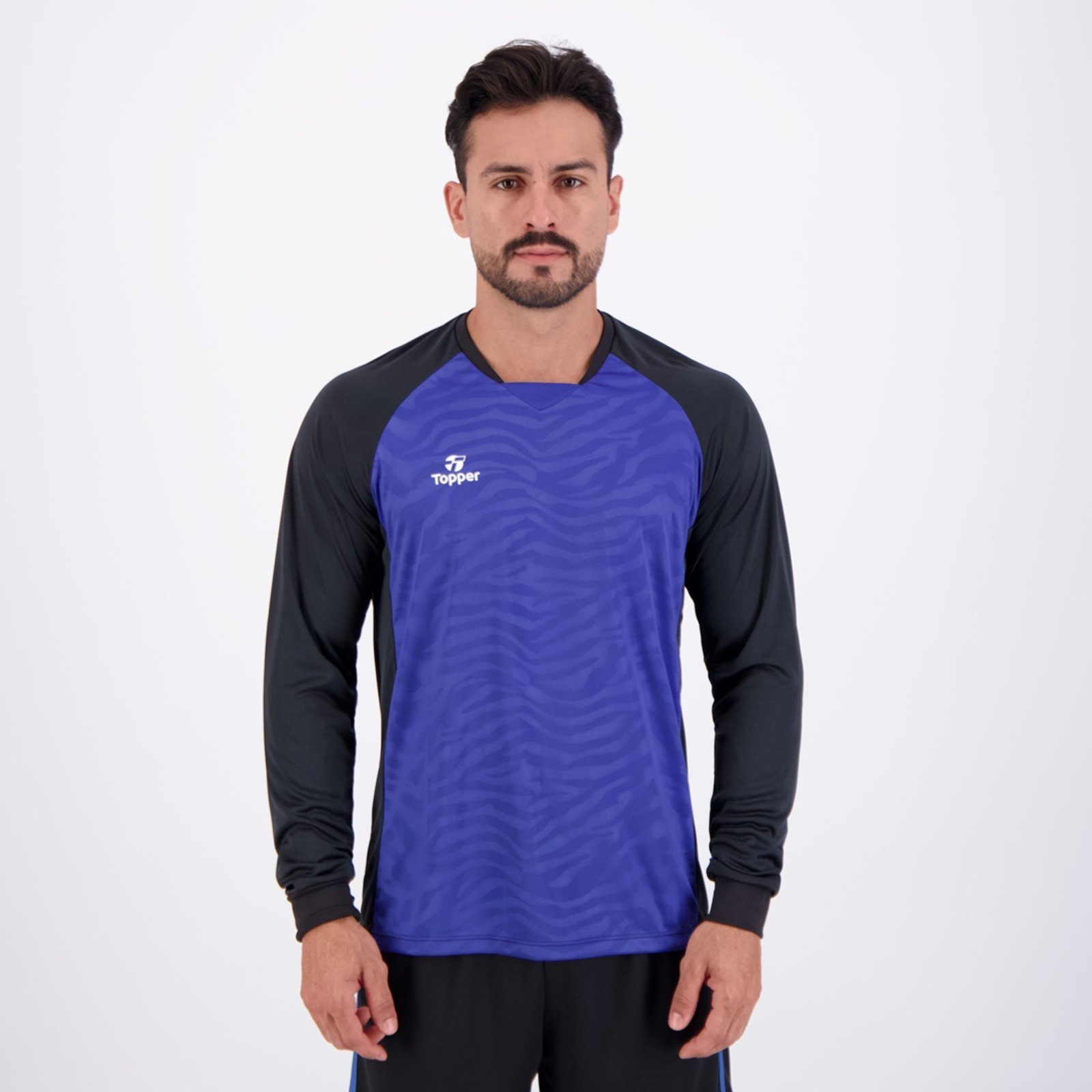 Vista 2 Camisa Topper Goleiro Classic II Manga Longa azul Topper azul