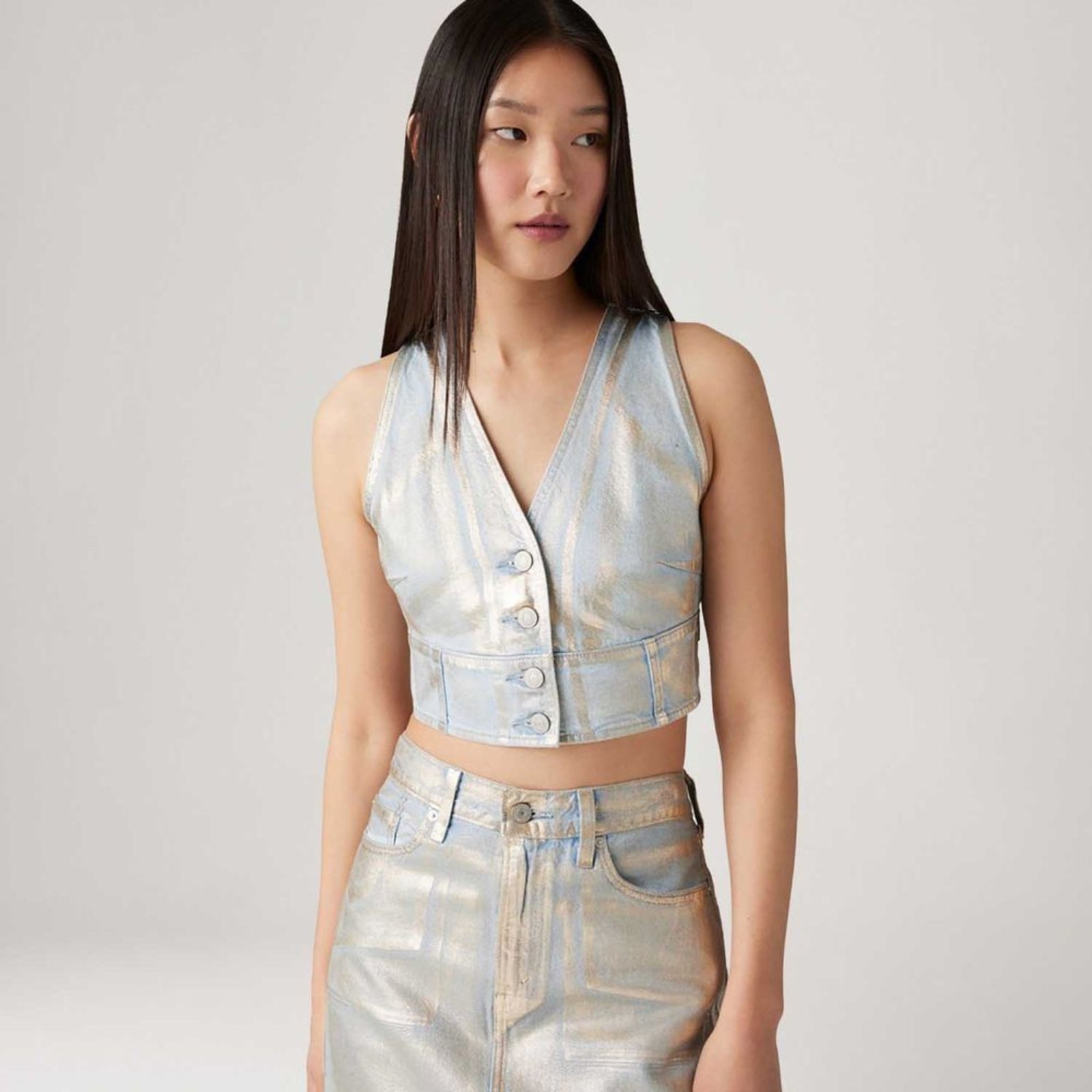Blusa Levi’s® Mona Corset Metalizado