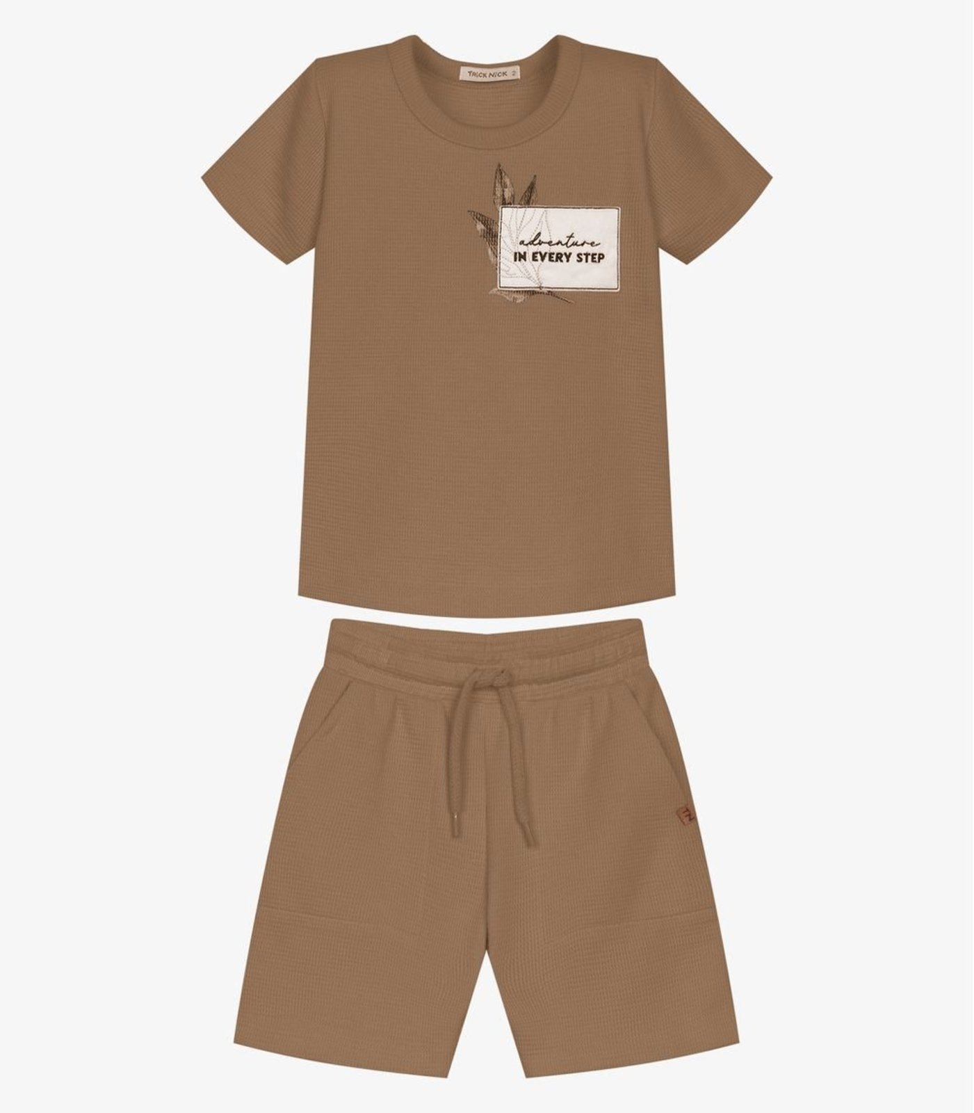 Infantil - Conjunto Camiseta Com Bermuda Trick Nick Marrom