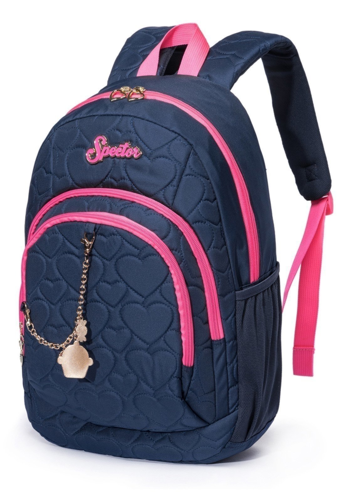 Vista 3 Infantil - Mochila Feminina Escolar Faculdade Spector Reforçada azul Spector azul