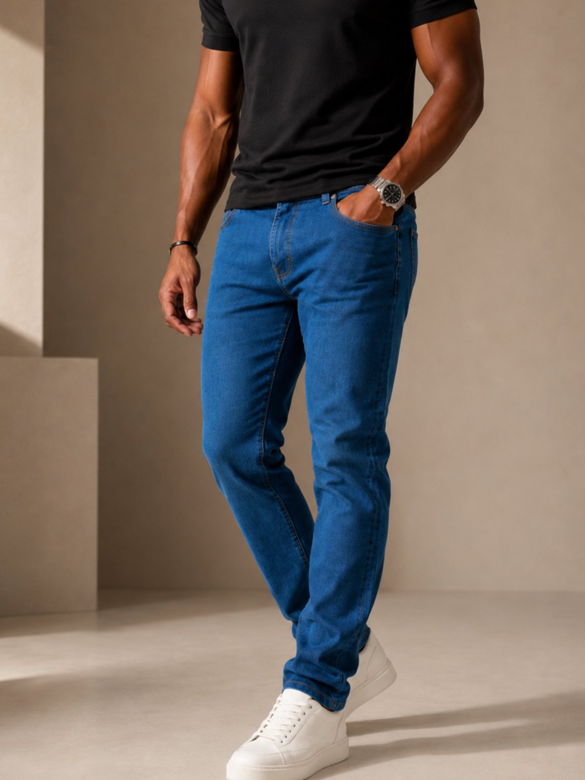Calça Masculina Slim Preta Yellow Jeans Premium Stretch Modelagem Moderna Conforto Casual