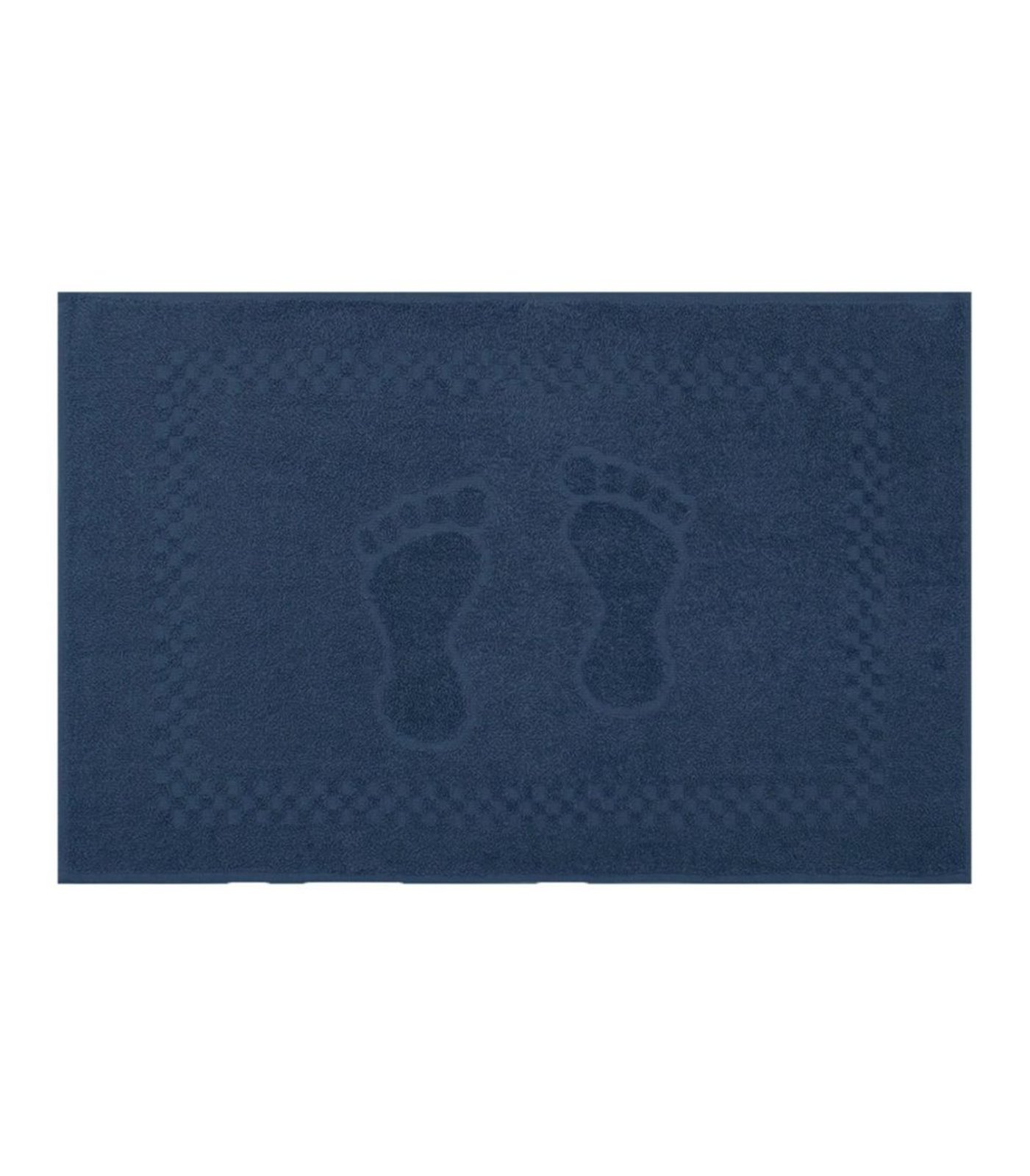 Toalha De Piso Pezinho Em Jacquard Appel Azul