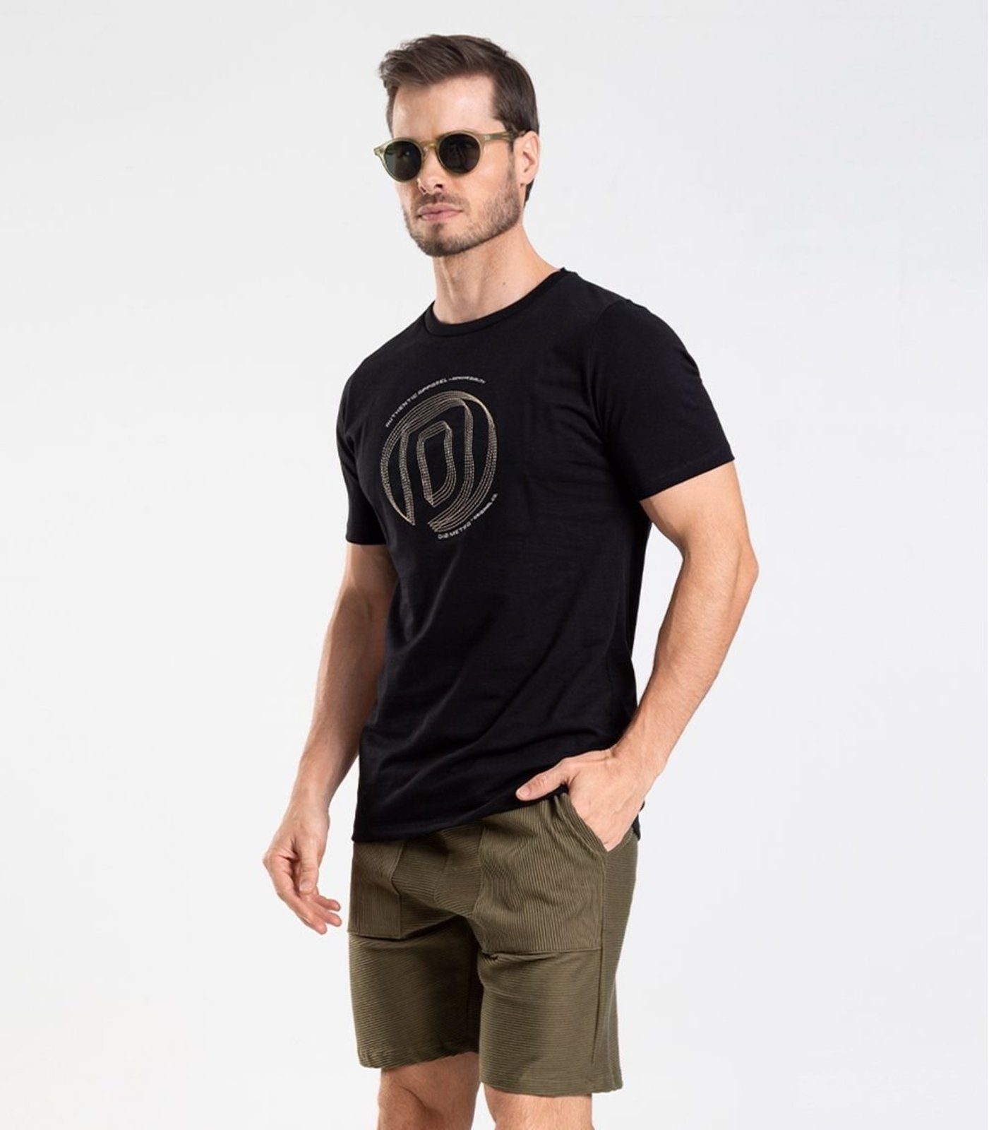 Bermuda Masculina Moletinho Gorgurinho Diametro Verde