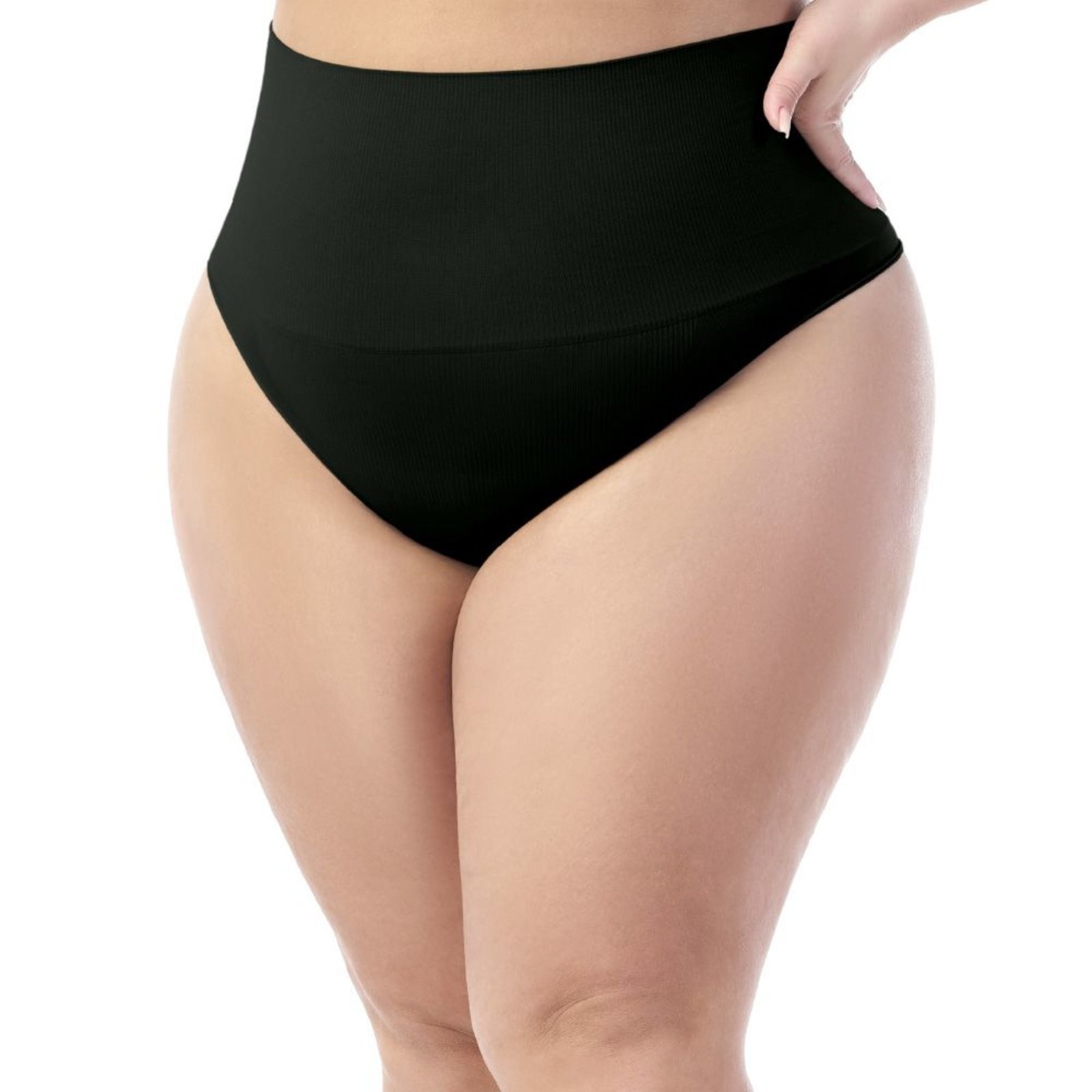 Calcinha Fio Dental Modeladora Sem Costura Preta