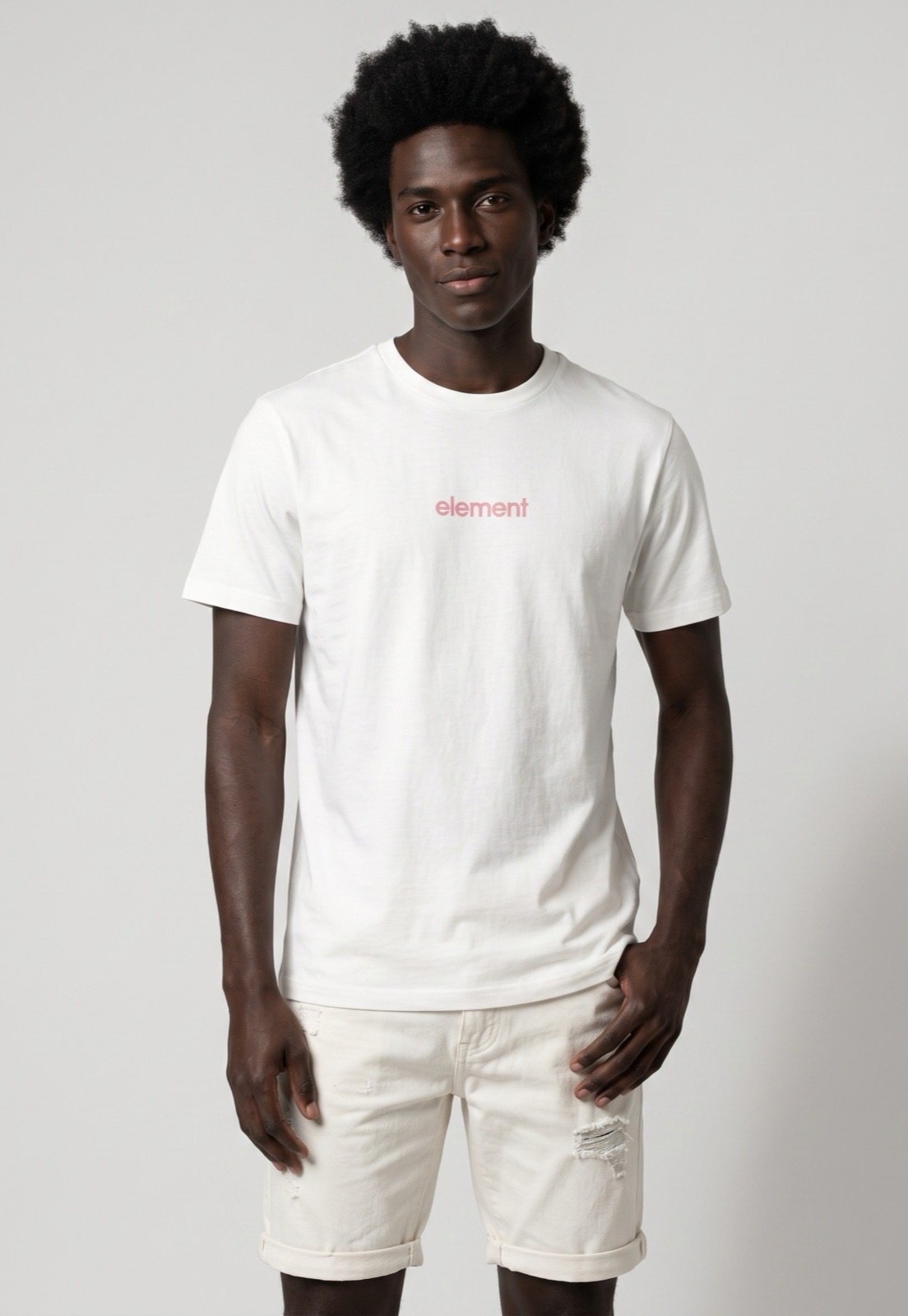 Camiseta Masculina Element Simple Logo Off-White