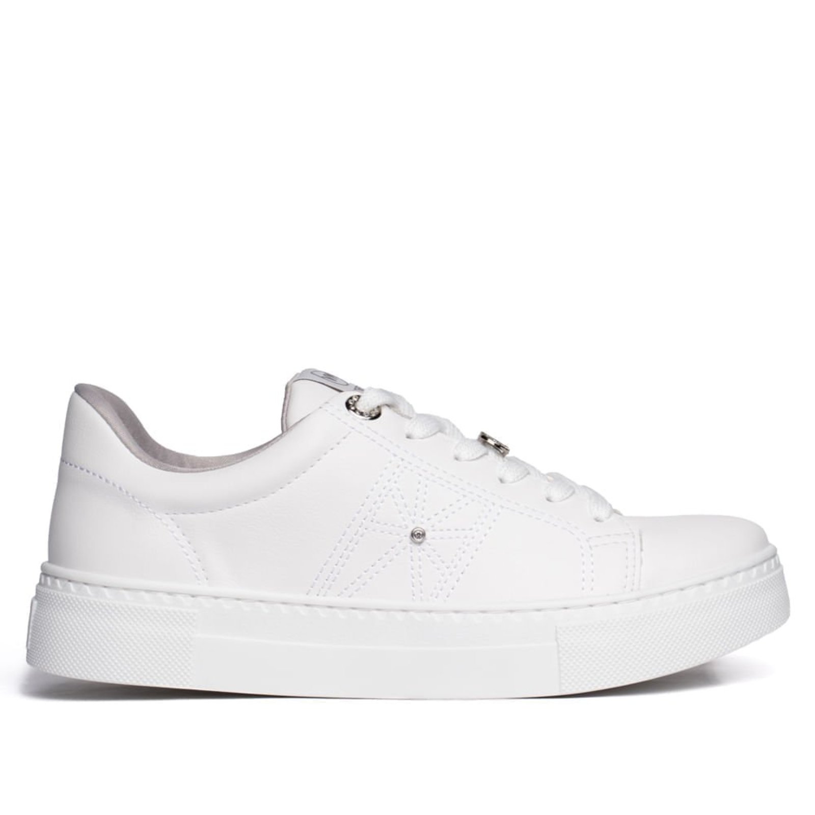 Tênis Feminino Via Marte com Pingentes Strass Branco