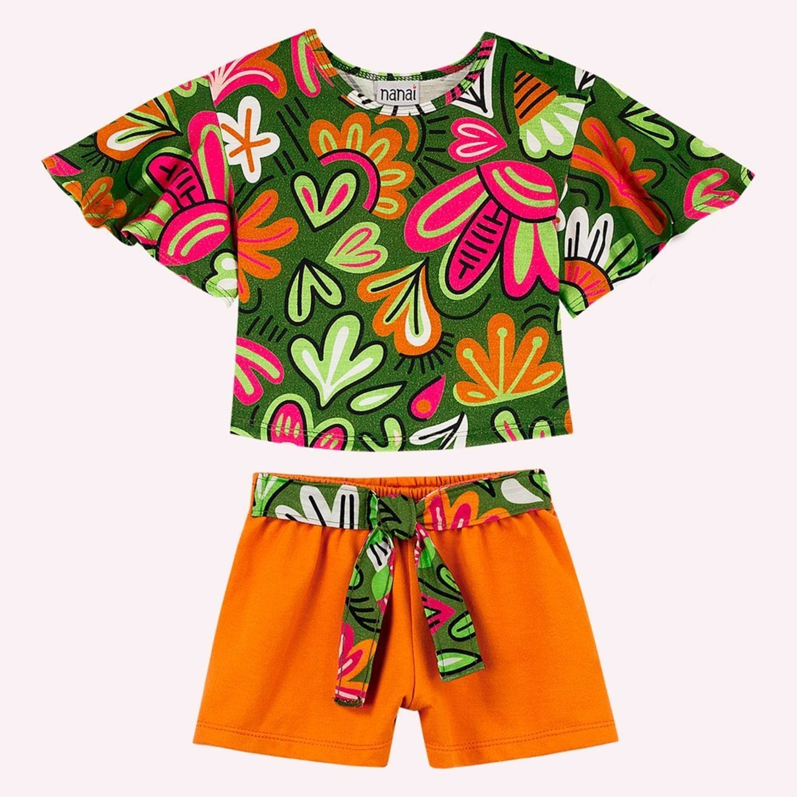 Infantil - Conjunto Menina Flores Nanai