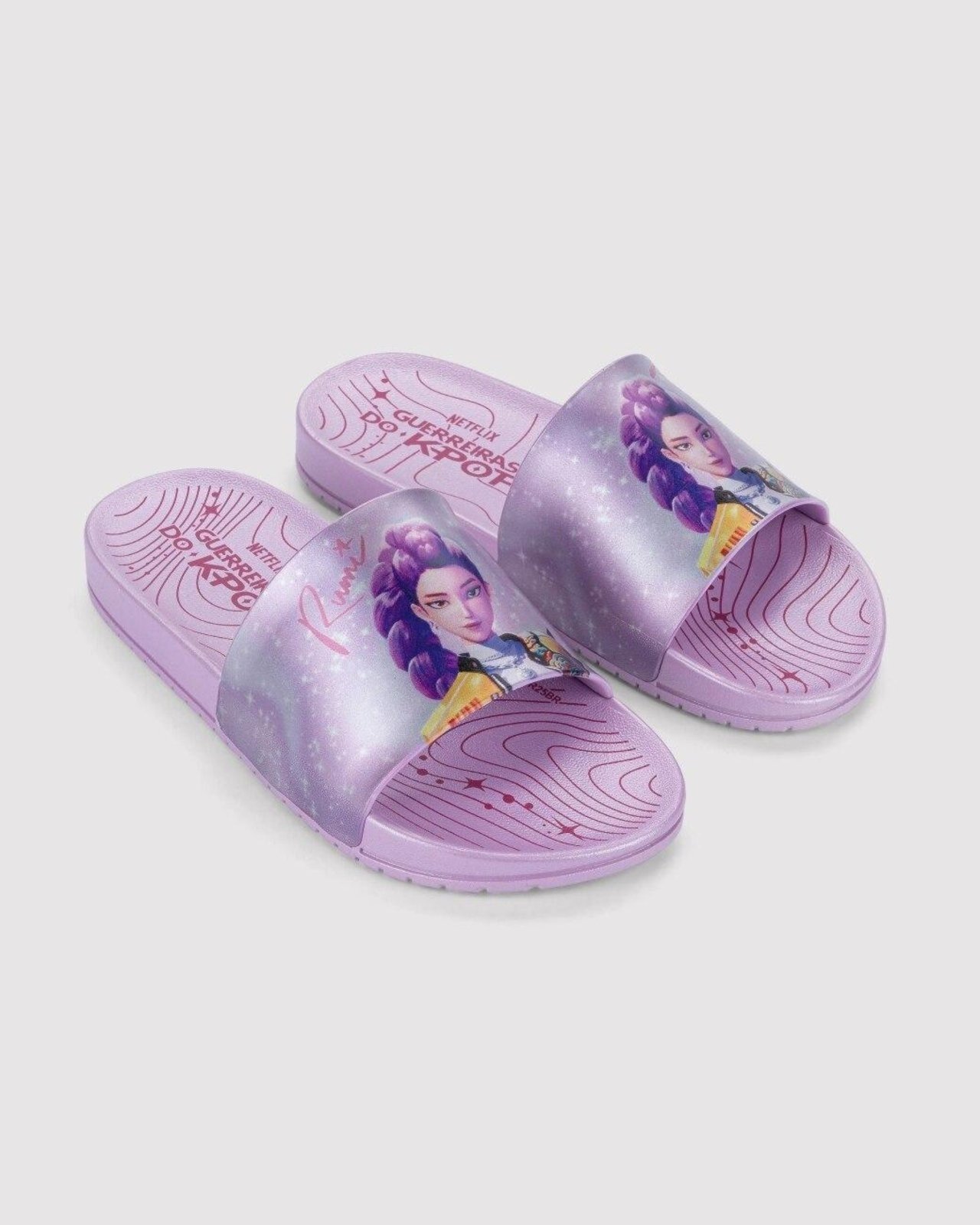 Infantil - Chinelo Slide Grendene Guerreiras do K-POP Huntrix Roxo