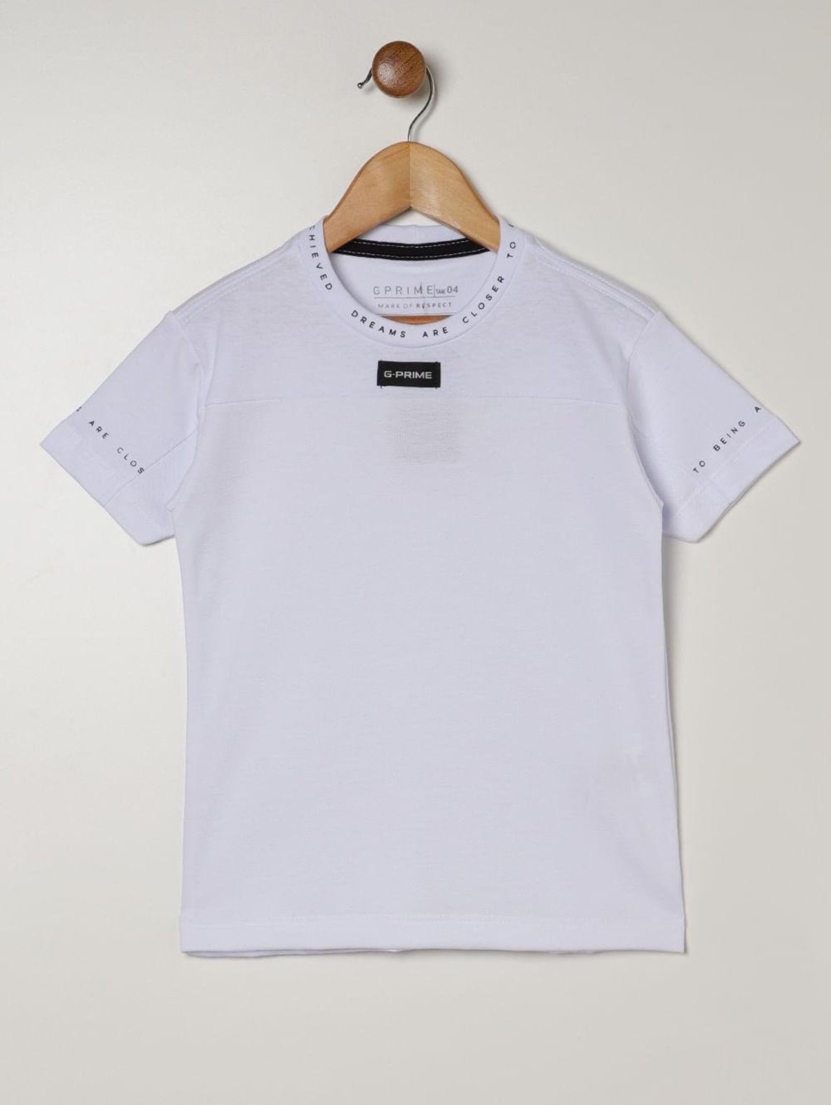 Infantil - Camiseta Manga Curta Para Menino - BRANCO