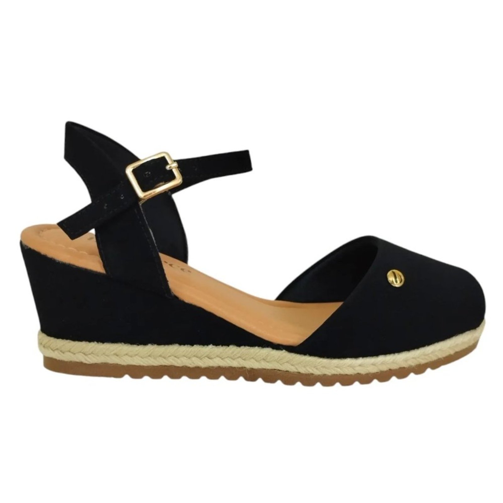 Sandália Espadrilhe cê Anabela T5828-161 cê Preto