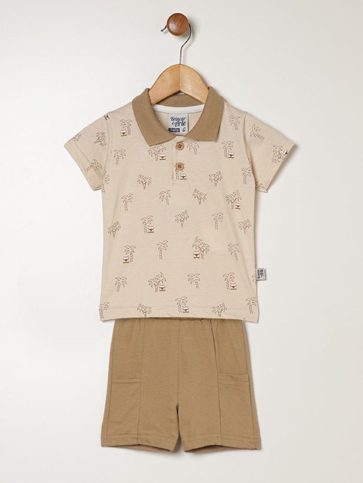 Infantil - Conjunto Curto Para - CREME