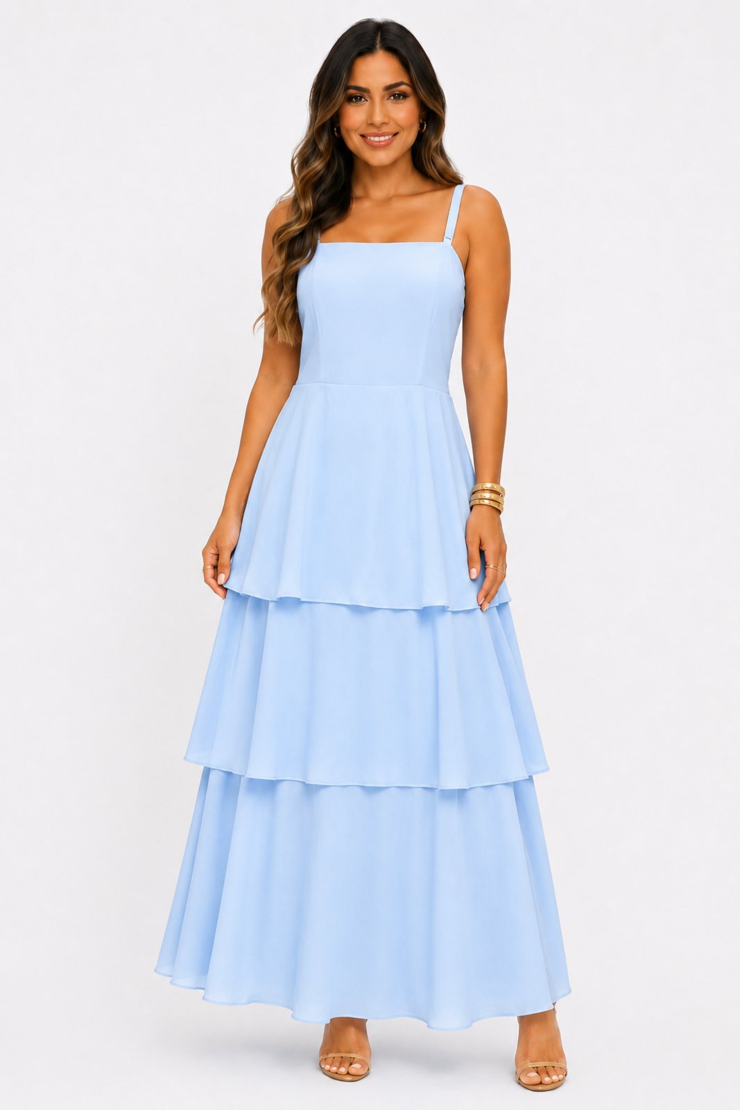 Vestido Alcinha Longo D Bell Outlet Três Marias Azul