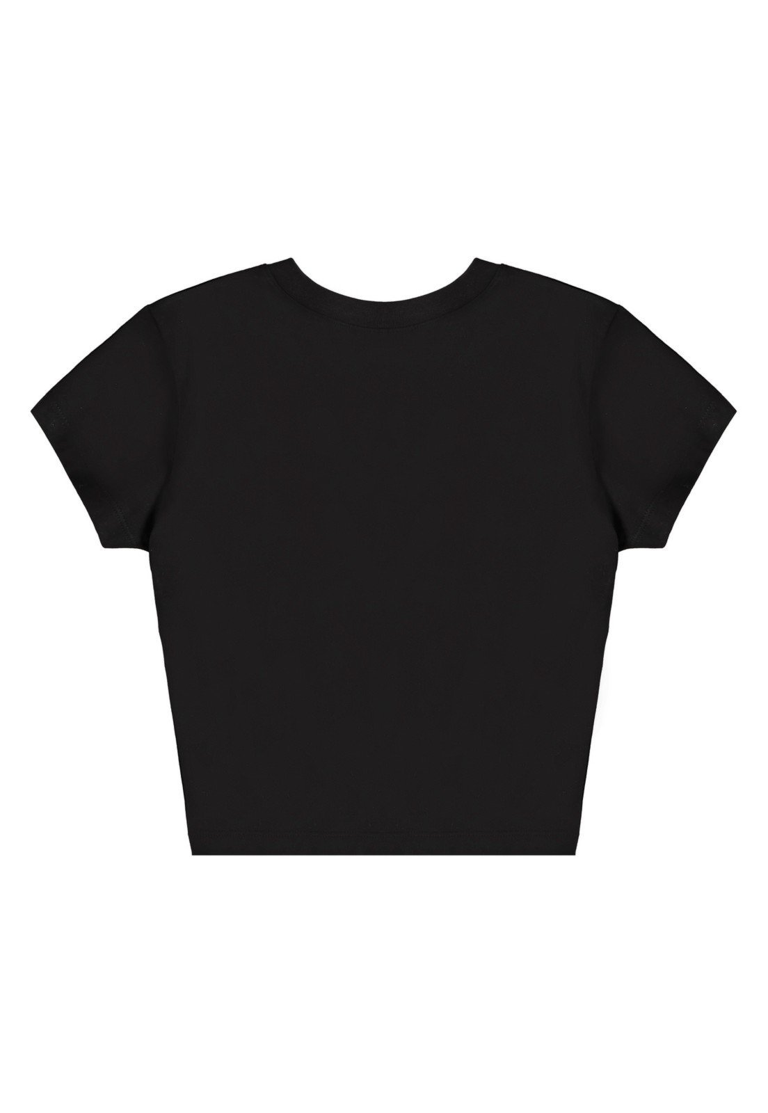 Vista 3 Infantil - Blusa Manga Curta com Amarração Gloss preto Gloss preto