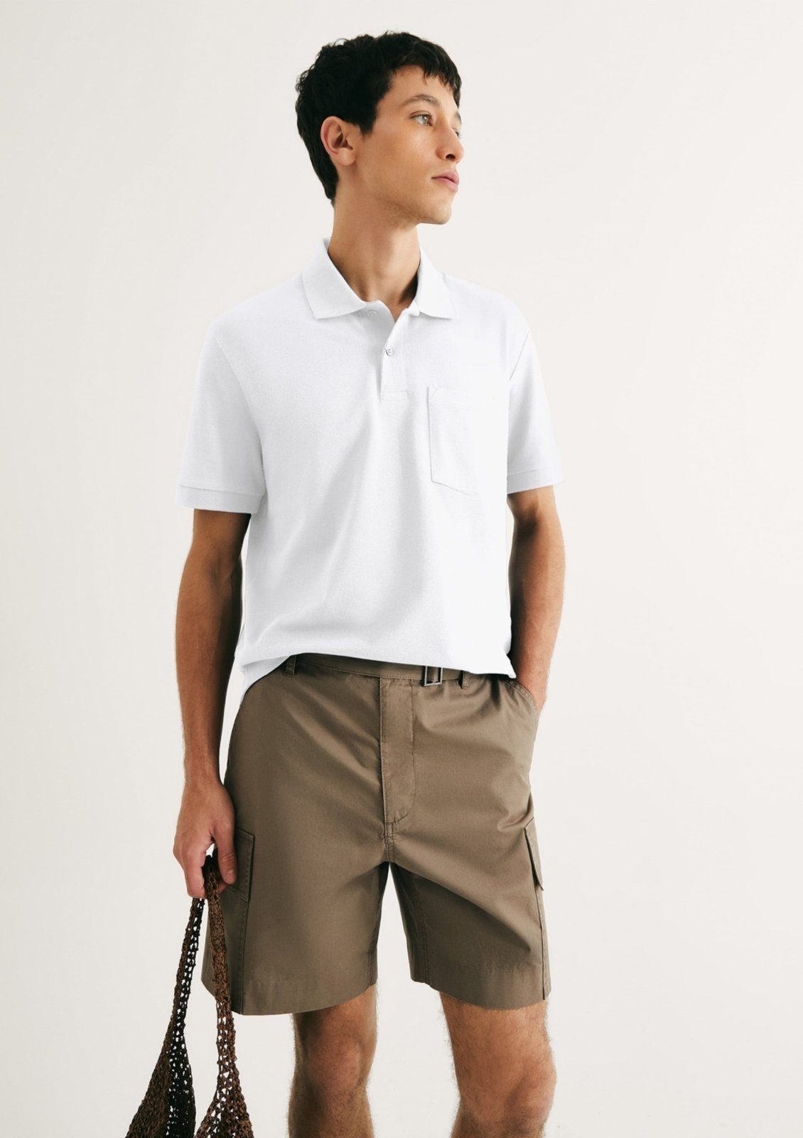 Camisa Polo Básica Masculina Em Piquet Com Bolso Hering
