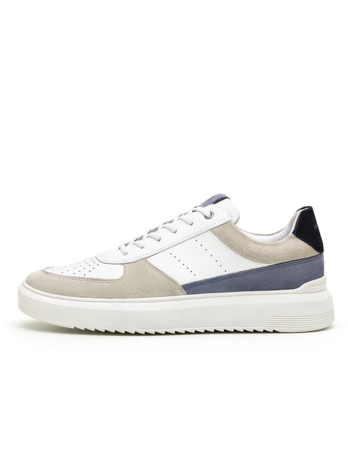 Tênis Masculino Casual Chazak Sapatênis Branco Em Couro com Solado Alto Sneakers