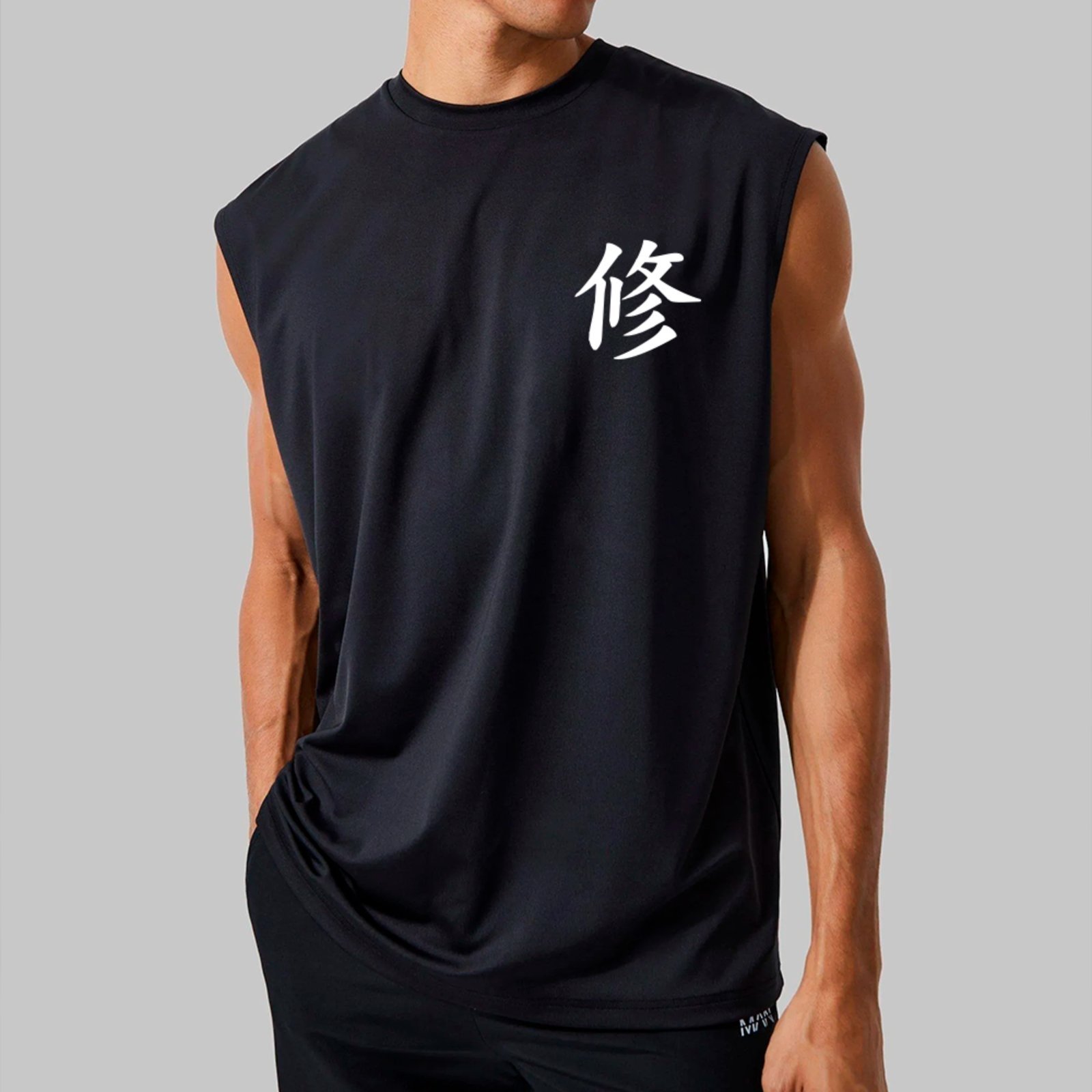 Camiseta Regata Machão Ousy Samurai Guerreiro Oversized Masculina Preto