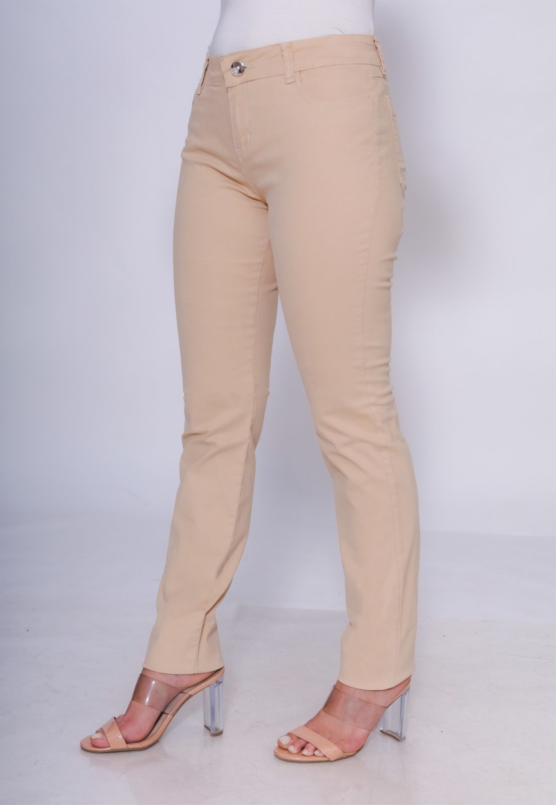 Calça Sarja Macaw Skinny Conforto Rizi 7831 Bege