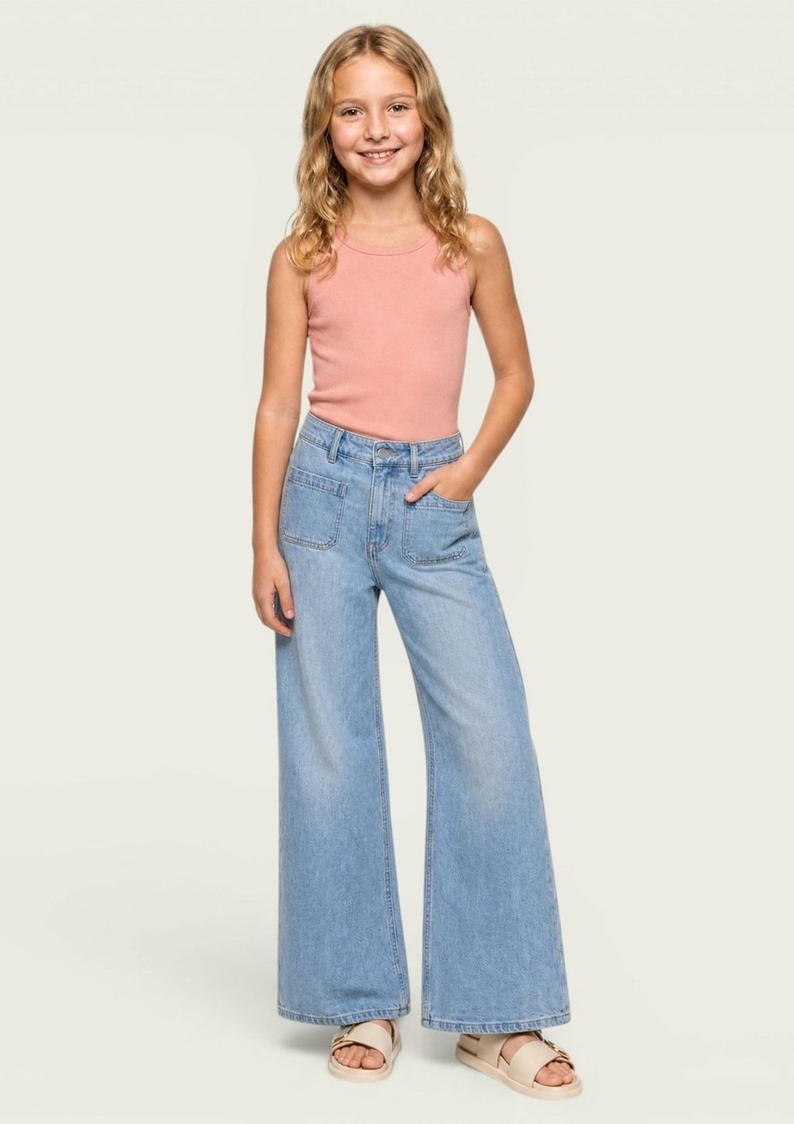 Infantil - Calça Jeans Menina Wide Leg Hering