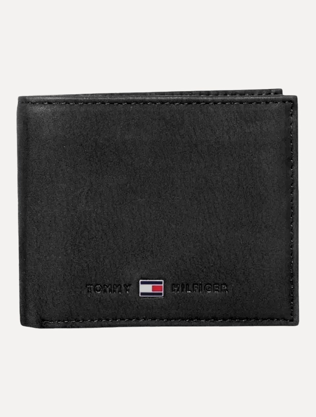 Vista 2 Carteira Tommy Hilfiger Masculina Johnson Mini CC Wallet Preta preto Tommy Hilfiger preto