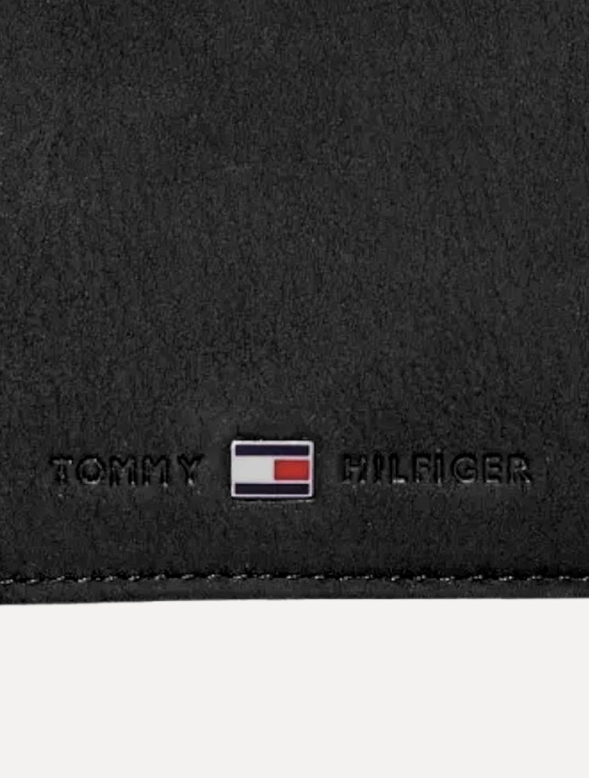 Vista 3 Carteira Tommy Hilfiger Masculina Johnson Mini CC Wallet Preta preto Tommy Hilfiger preto
