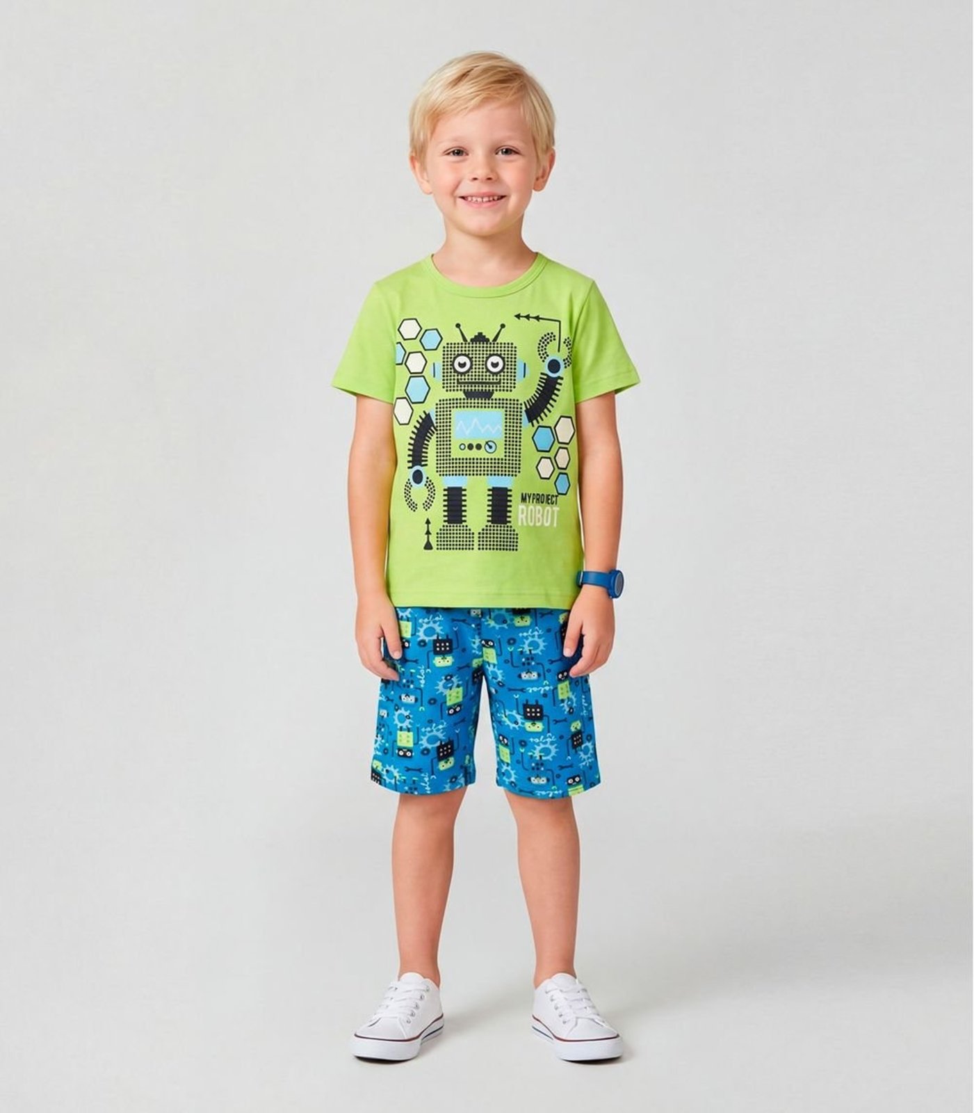 Pijama Masculino Brilha No Escuro Kappes Verde