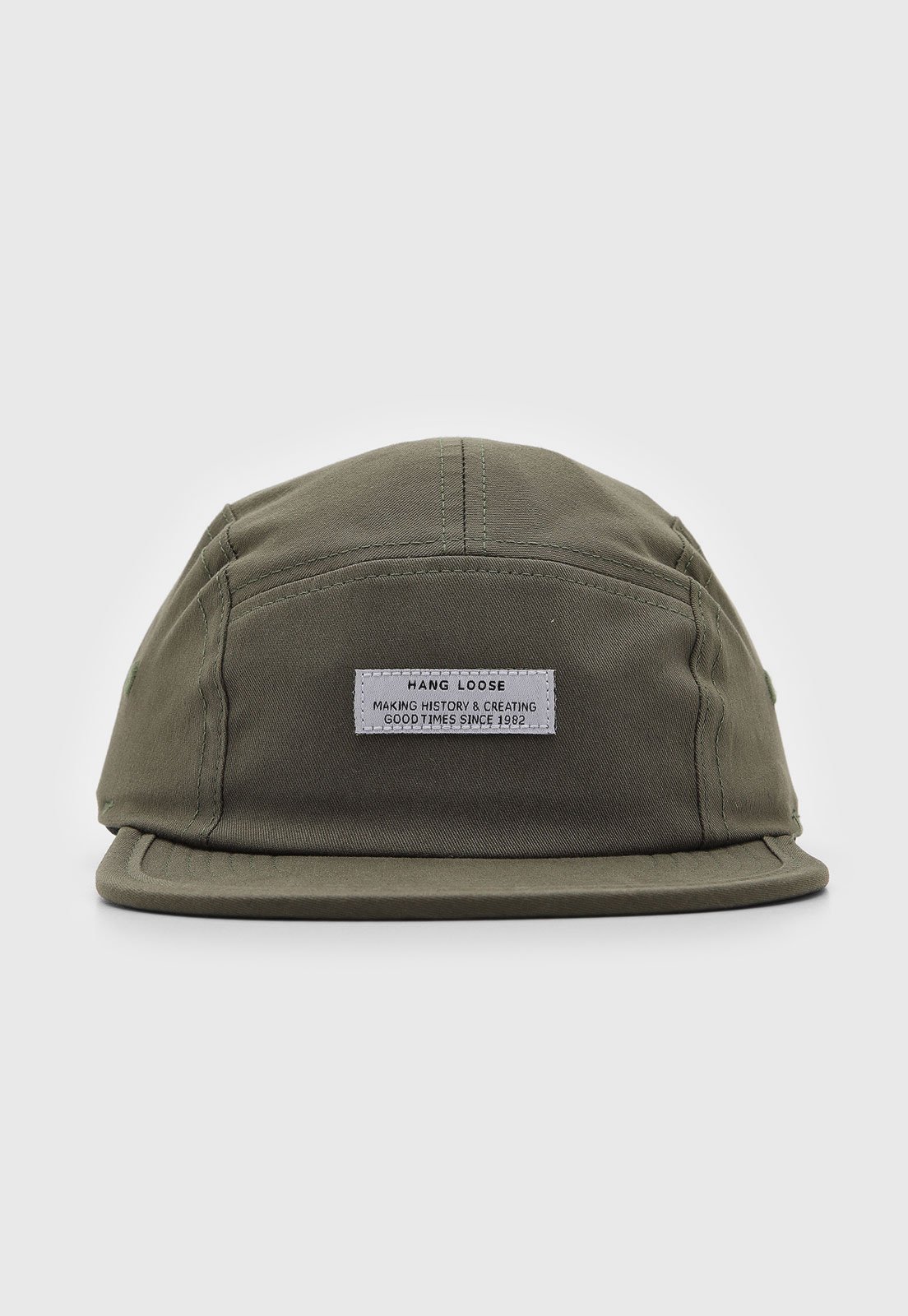 Boné Hang Loose Aba Reta Five Panel Label Verde