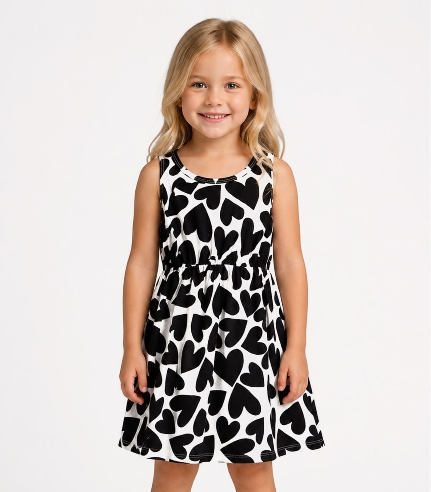 Infantil - Vestido Meia Malha Estampado Select Preto