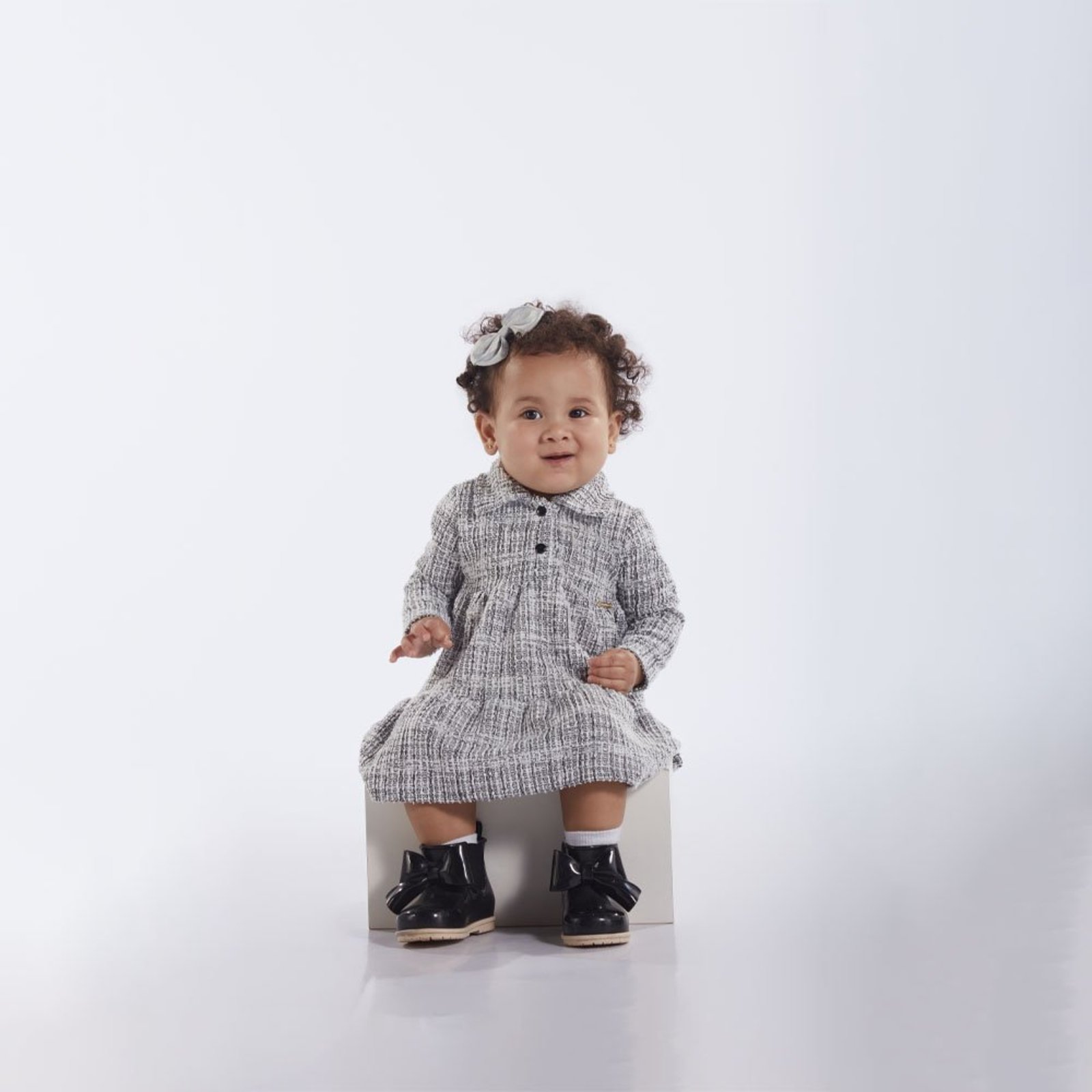 Infantil - Vestido Menina - Preto - 52617-51