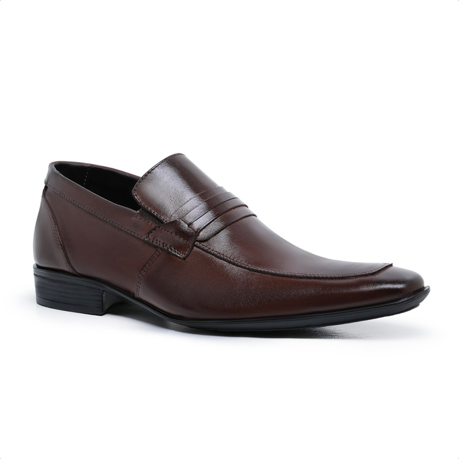 Sapato Social Masculino Malbork em Couro Legítimo Marrom, Estilo Italiano Elegante 359