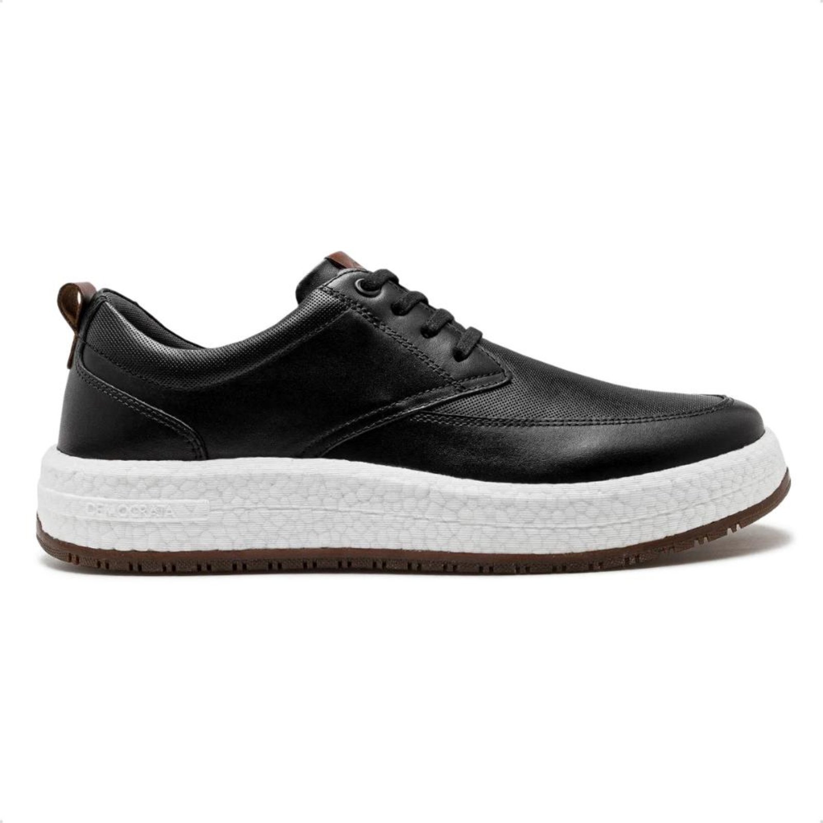Tênis de Couro Democrata Masculino Drake Pulse 600103 Preto